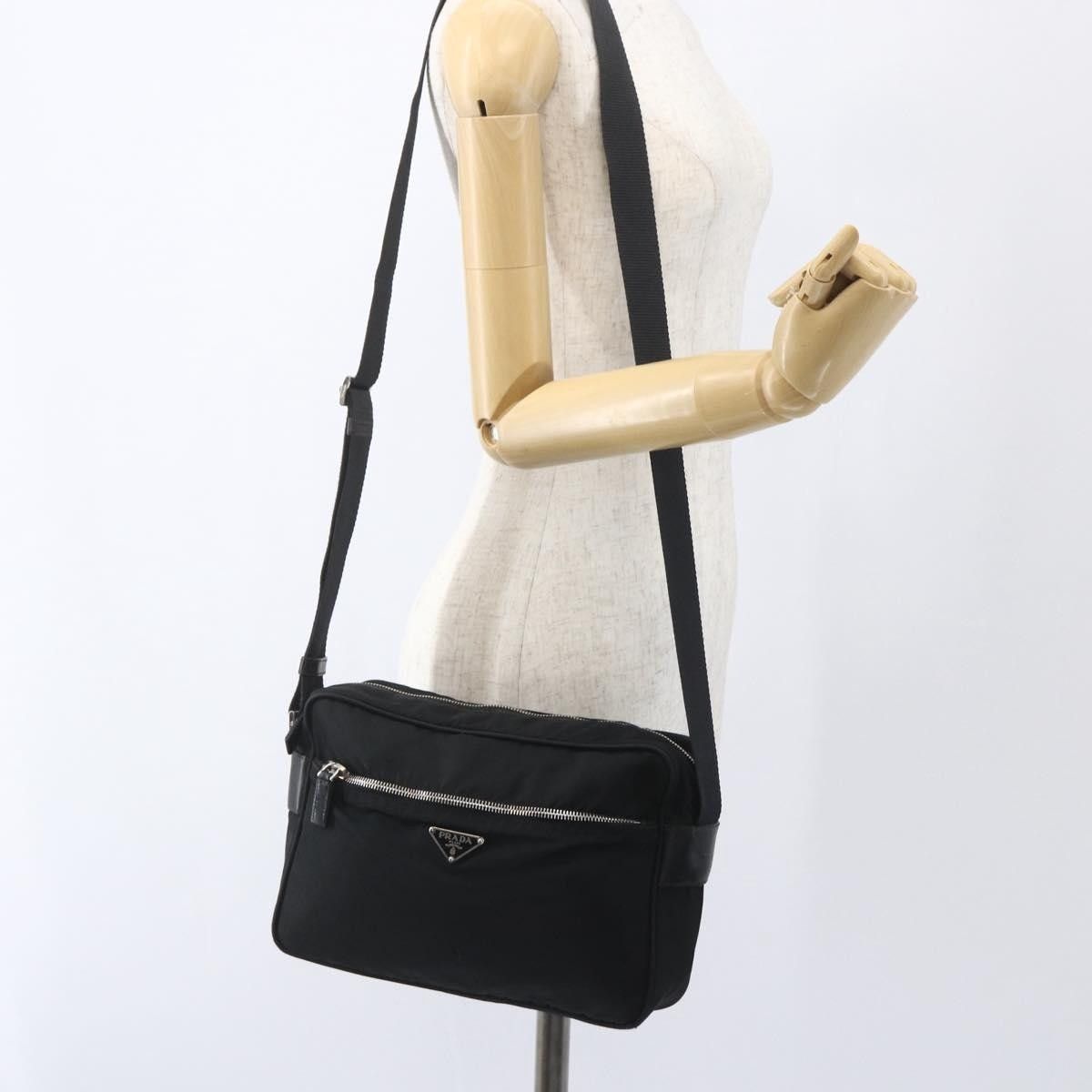 Prada PRADA Shoulder Bag Nylon Black Silver Auth 165034 - Jerrillo Size ONE SIZE - 24 Thumbnail