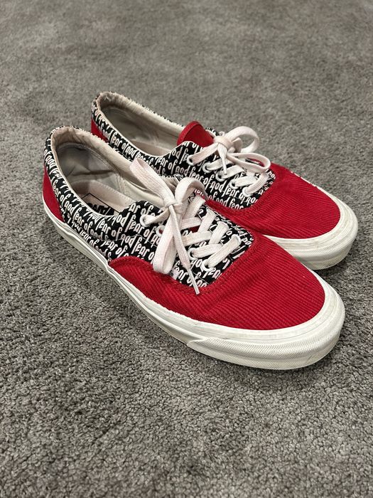 Fear of god outlet vans era 95 red