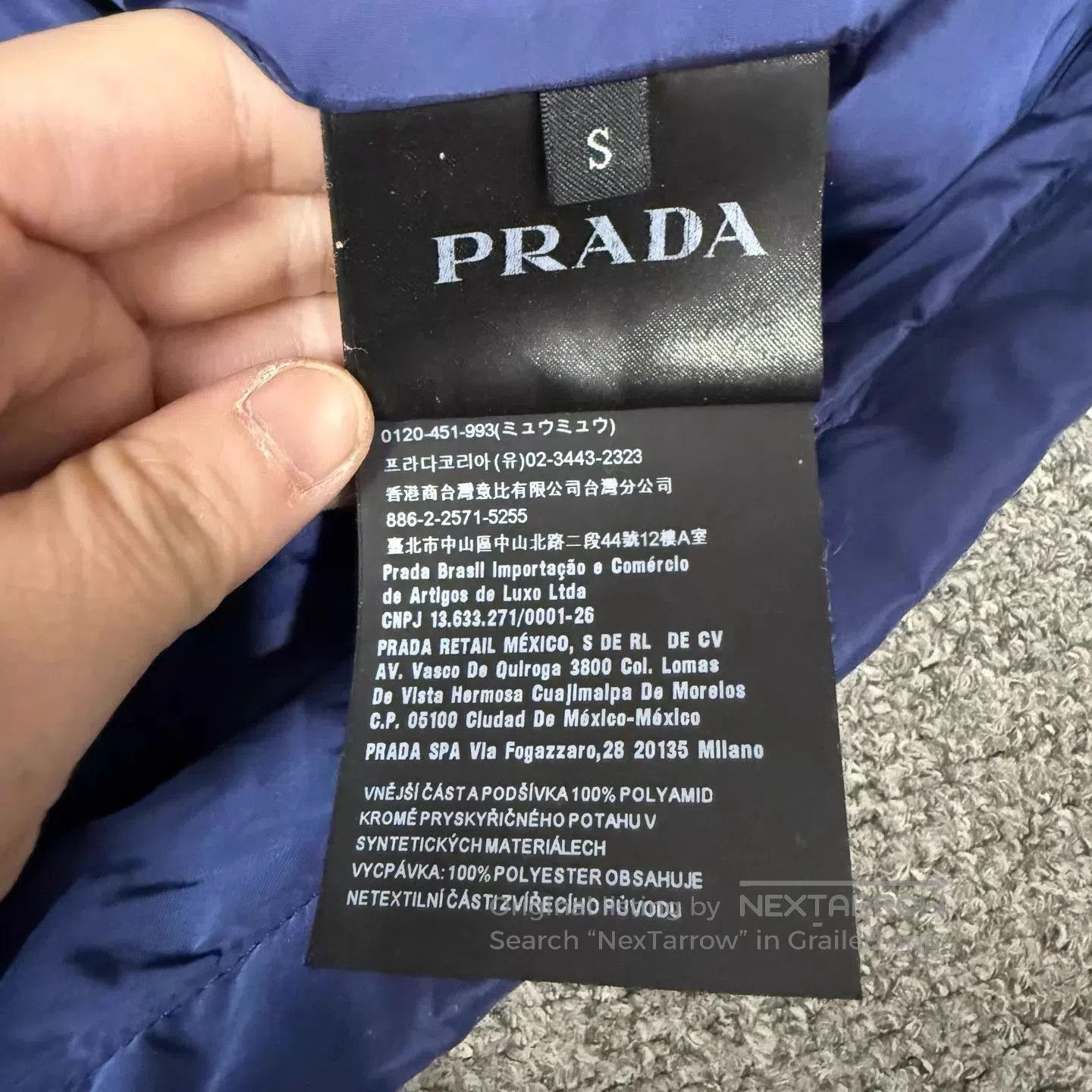 Prada Blue Hooded Light Jacket. Size US S / EU 44-46 / 1 - 4 Thumbnail