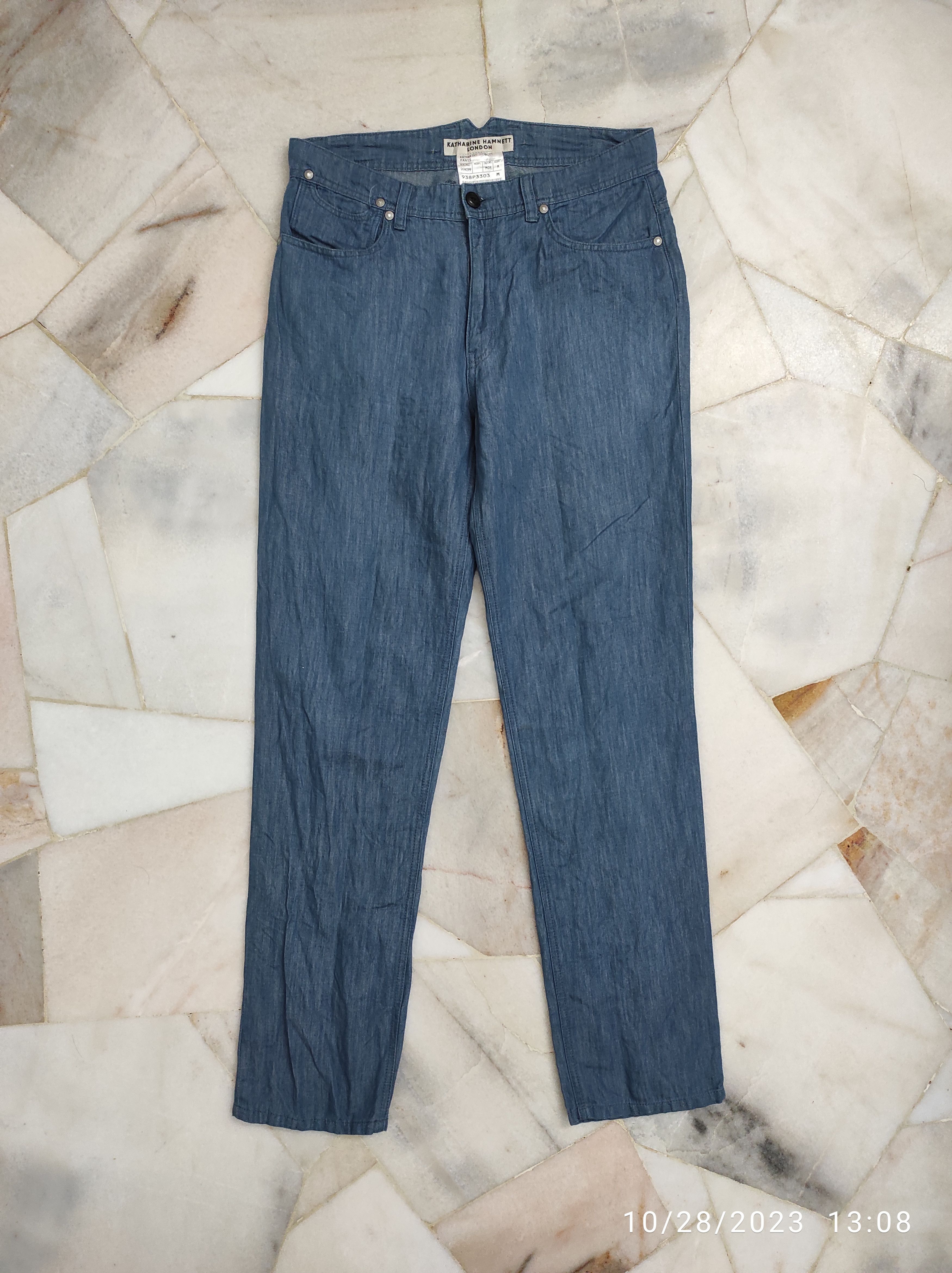 パンツ KATHARINE HAMNETT LONDON Linen Slacks Katharine Hamnett” Organic Cotton Wide-Leg Work Pants | YOKE