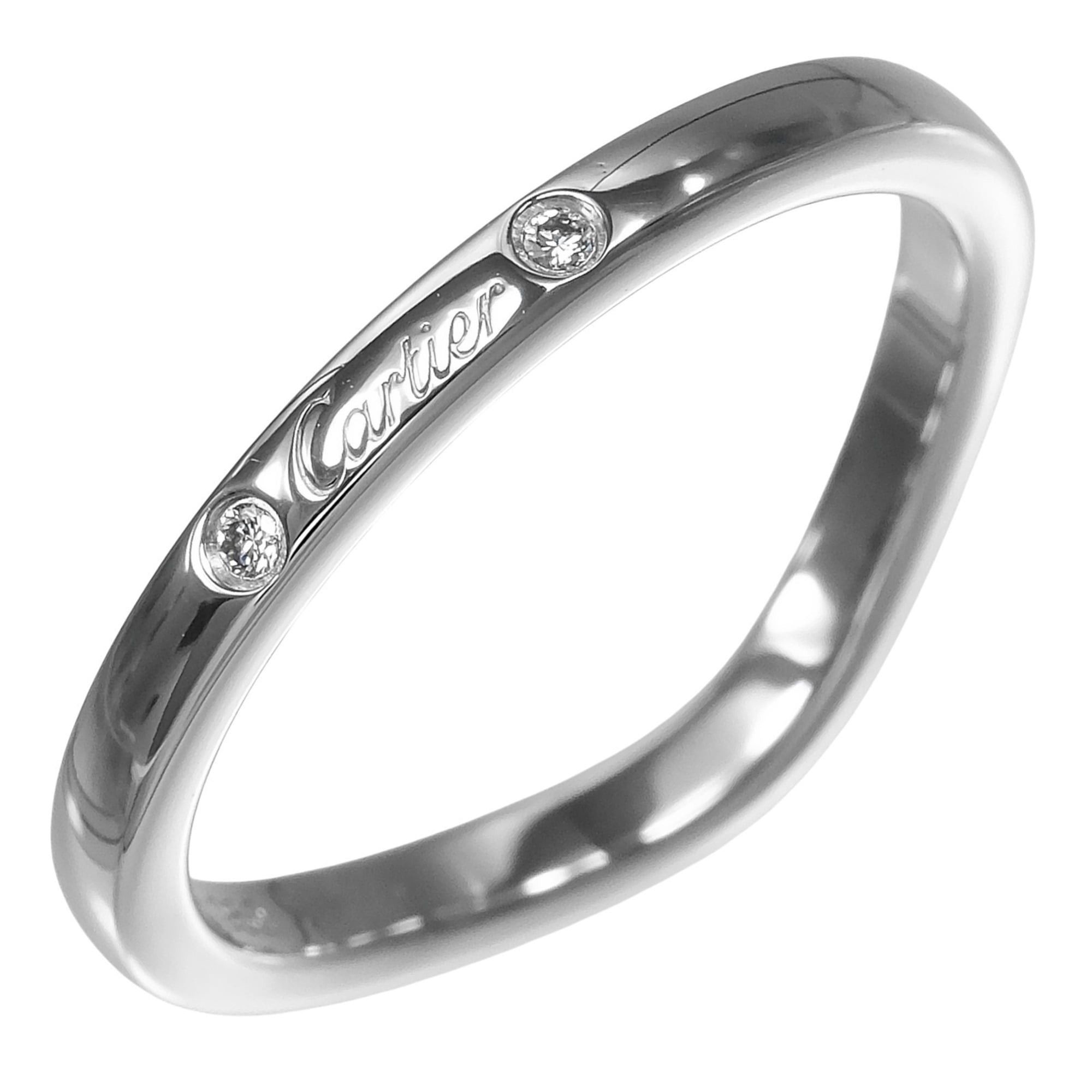 Cartier Cartier Ballerina Ring, Size 8.5, Platinum 950, 3 Diamonds, Approx. 3.15g. Size ONE SIZE - 1 Thumbnail