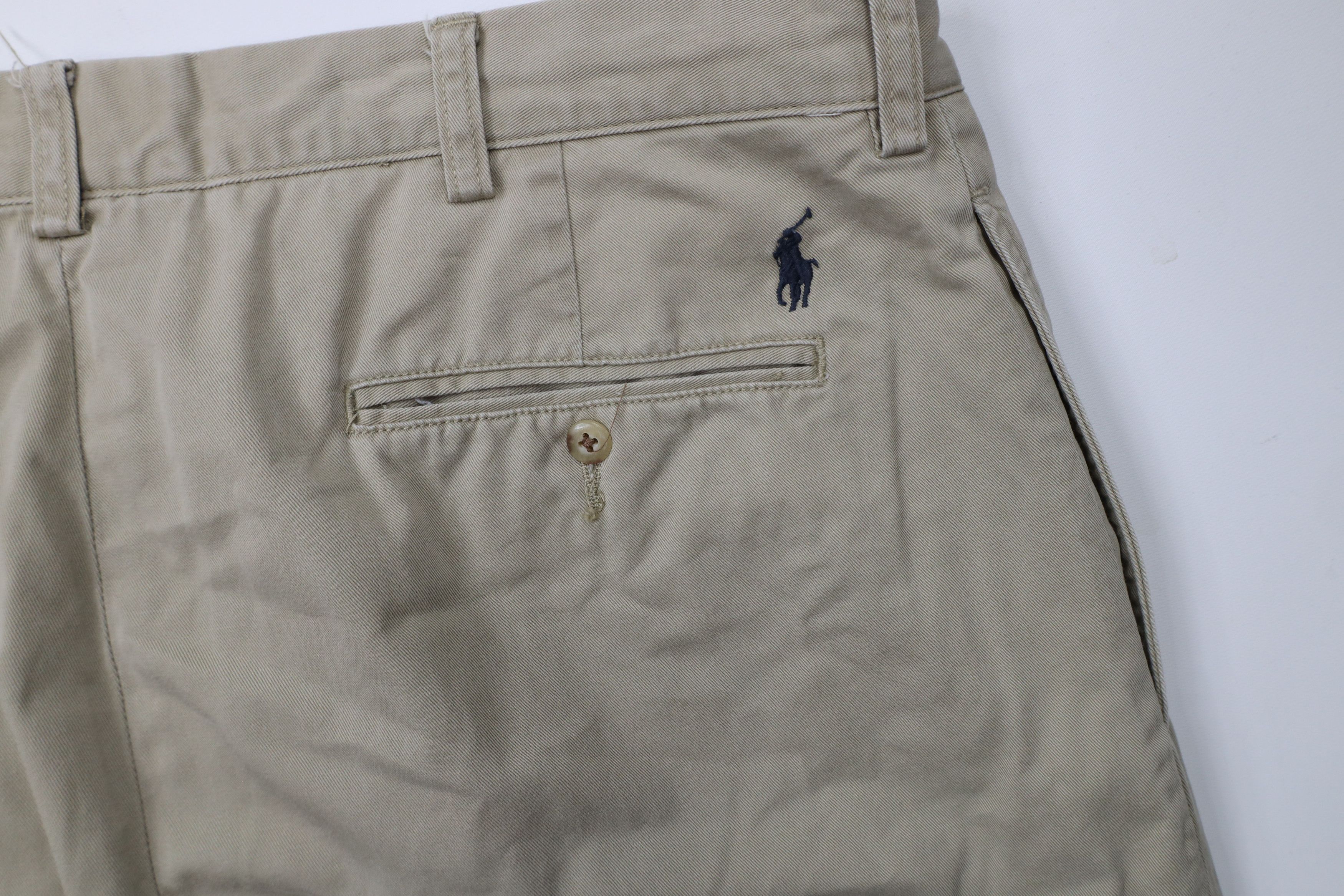 Ralph Lauren × Vintage Vintage 90s Ralph Lauren Pleated Wide Leg Chino Pants Beige Size US 38 / EU 54 - 14 Thumbnail