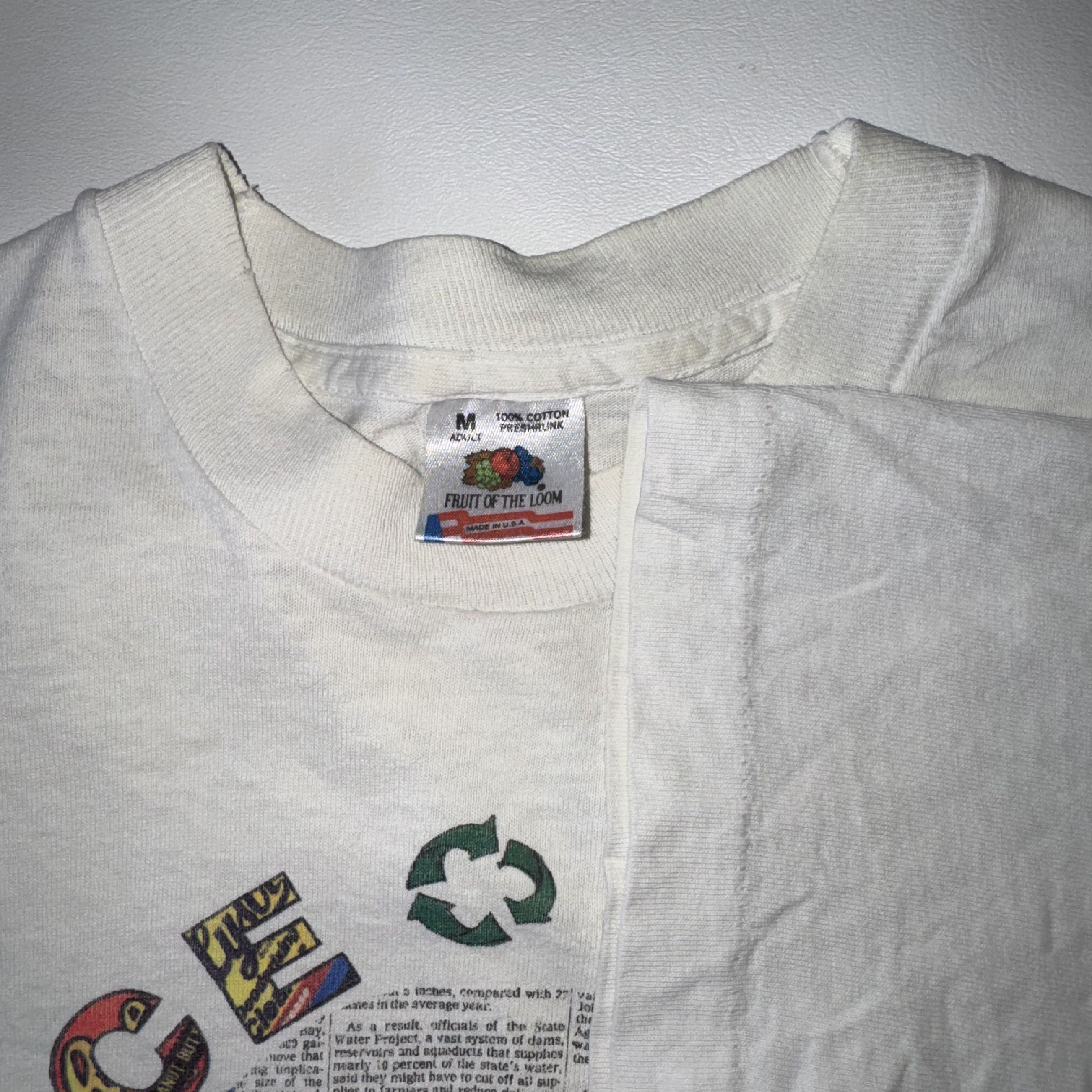 Vintage VTG Reduce Reuse Recycle T Shirt Brand Logo Globe 90s Size US M / EU 48-50 / 2 - 4 Thumbnail