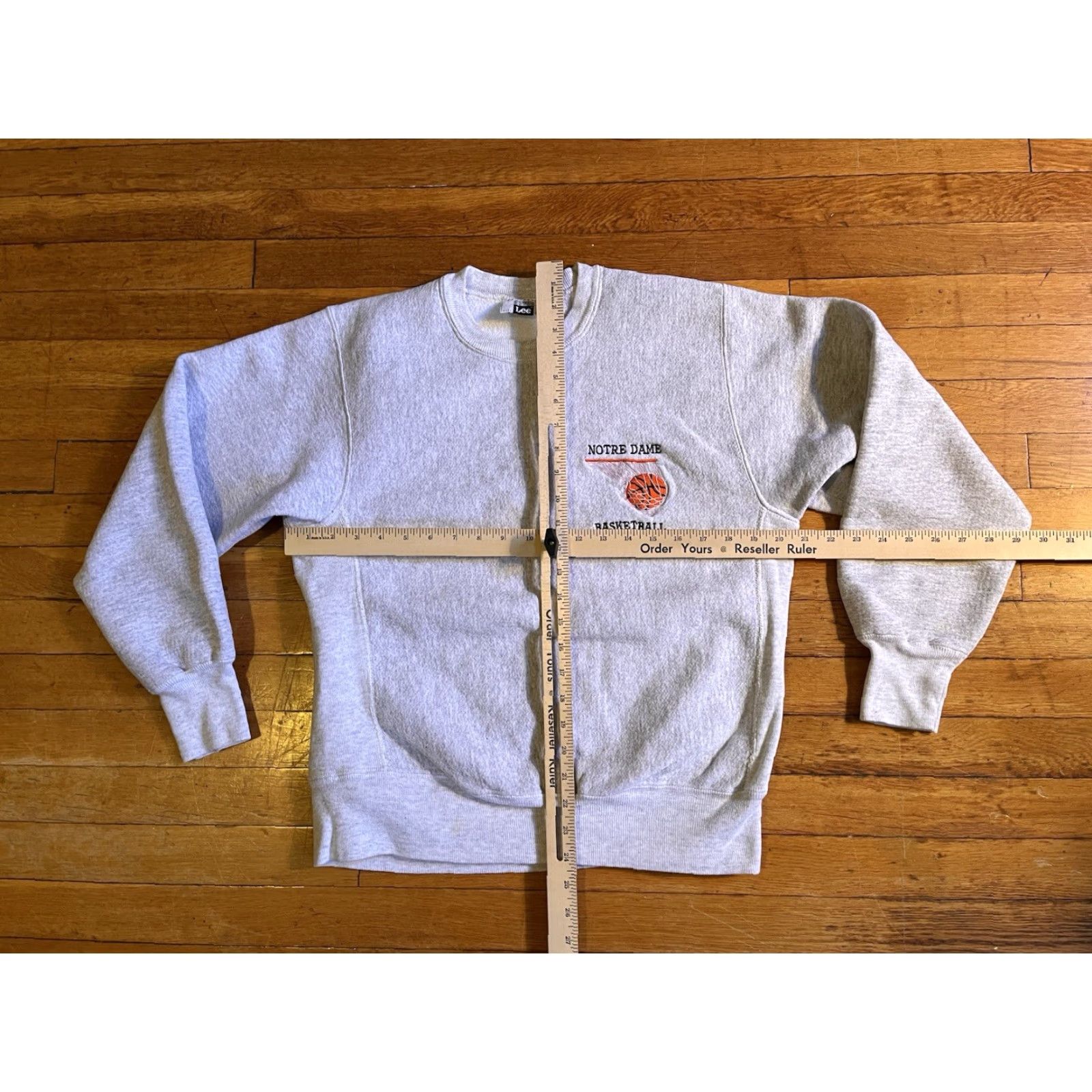 Lee VINTAGE Notre Dame Basketball Lee Cross Grain Sweatshirt M Grey 90s Size US M / EU 48-50 / 2 - 6 Thumbnail