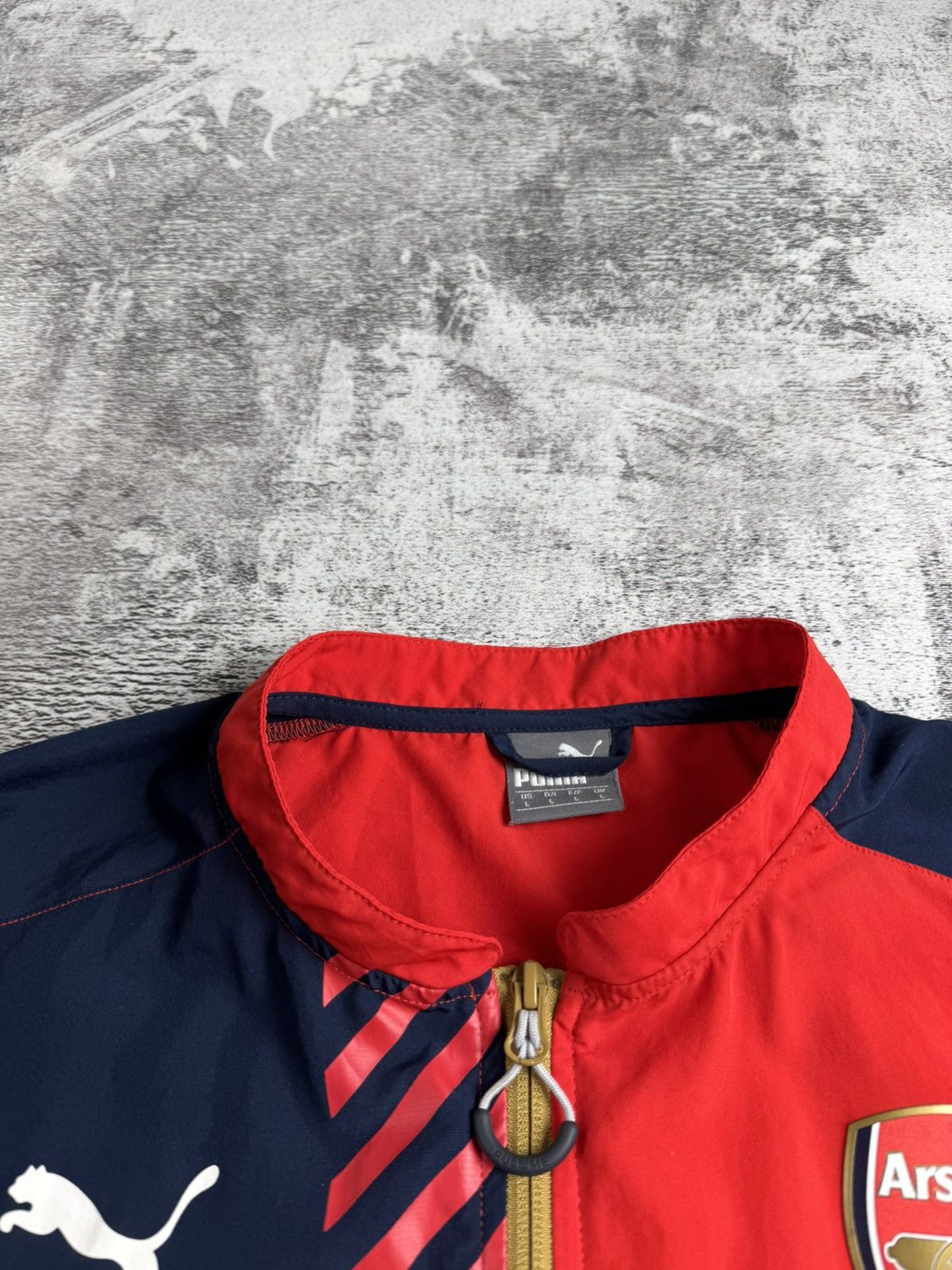 Puma Arsenal 2015/2016 Vintage Football Soccer Training Light Jacket Windbreaker Size US L / EU 52-54 / 3 - 11 Thumbnail