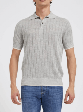 Brunello Cucinelli Polo Sweater in Open Beige Size US L / EU 52-54 / 3 - 1 Preview
