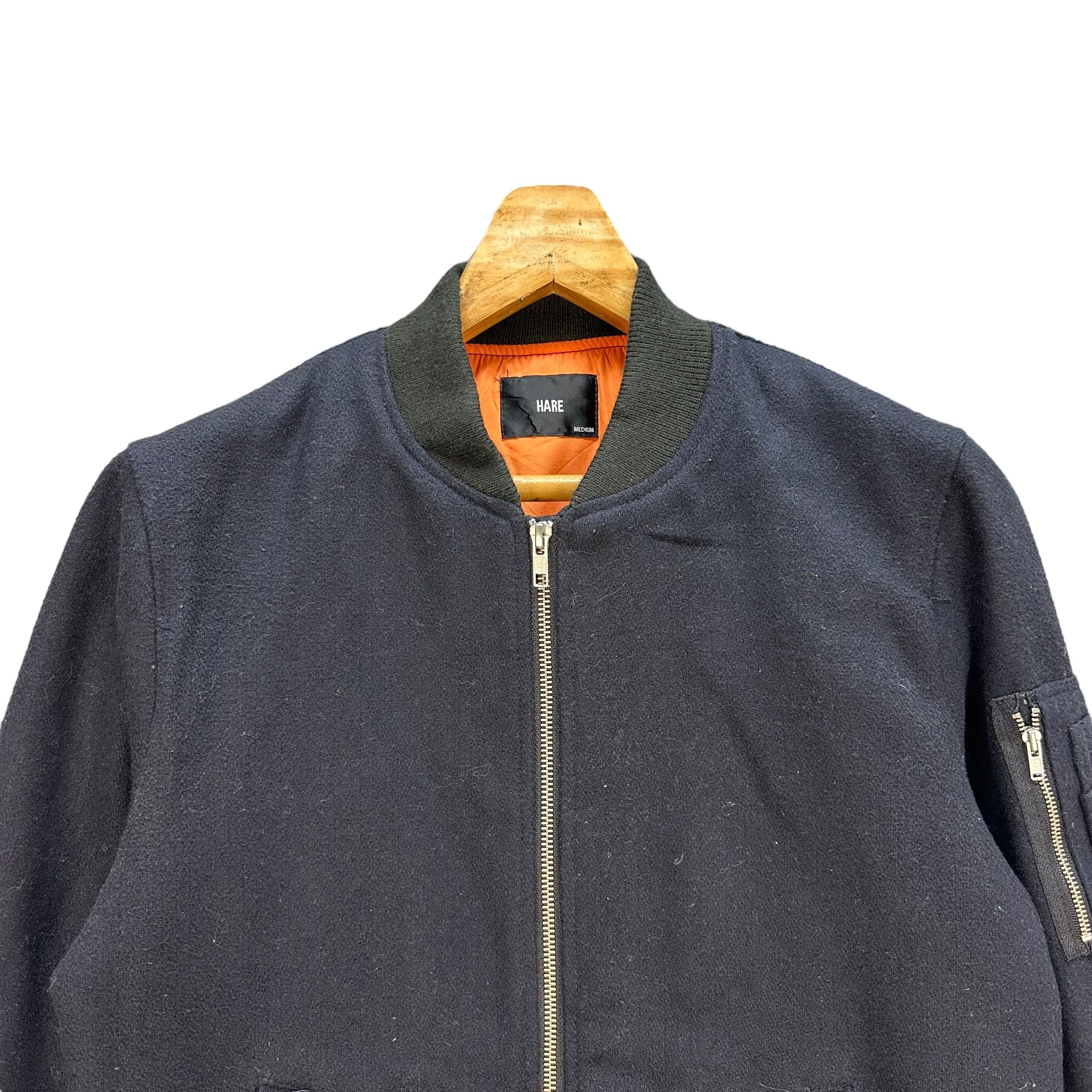 HARE HARE Wool Bomber Jacket #A23-0519 Size US M / EU 48-50 / 2 - 2 Thumbnail