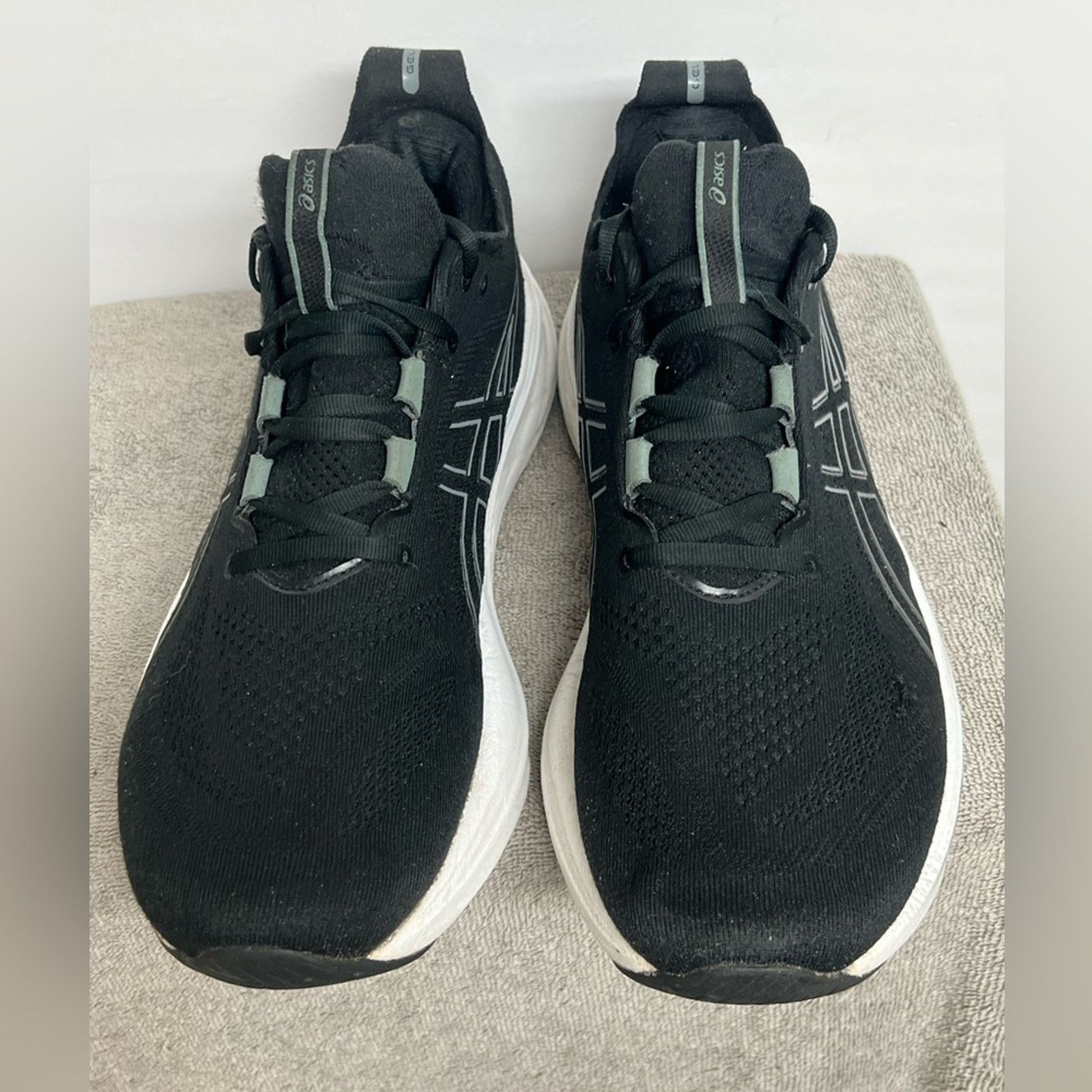 Asics ASICS Gel Nimbus 26 Black White Men's Running Shoes Sneakers Size US 12 / EU 45 - 6 Thumbnail