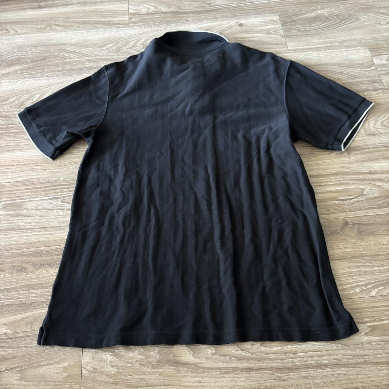 Vintage Crazy Vintage Y2K/2000s Black Striped Streetwear Streetwear Essential Polo Shirt! Size XL Size US XL / EU 56 / 4 - 4 Thumbnail