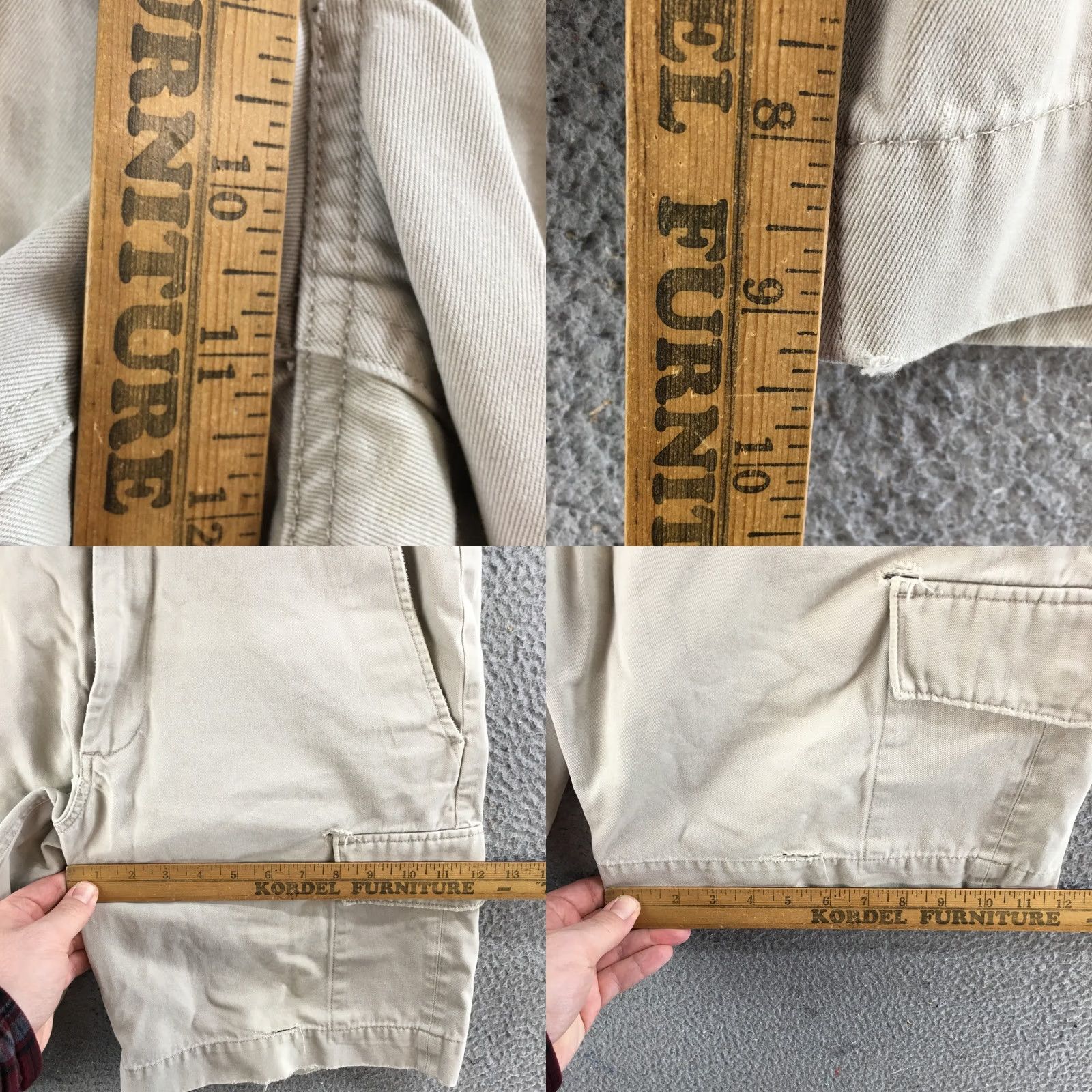Banana Republic Banana Republic Cargo Short Mens 33 Beige Cotton Mid Rise Flat Front Zip Fly Mens Regular? Size US 33 - 8 Thumbnail
