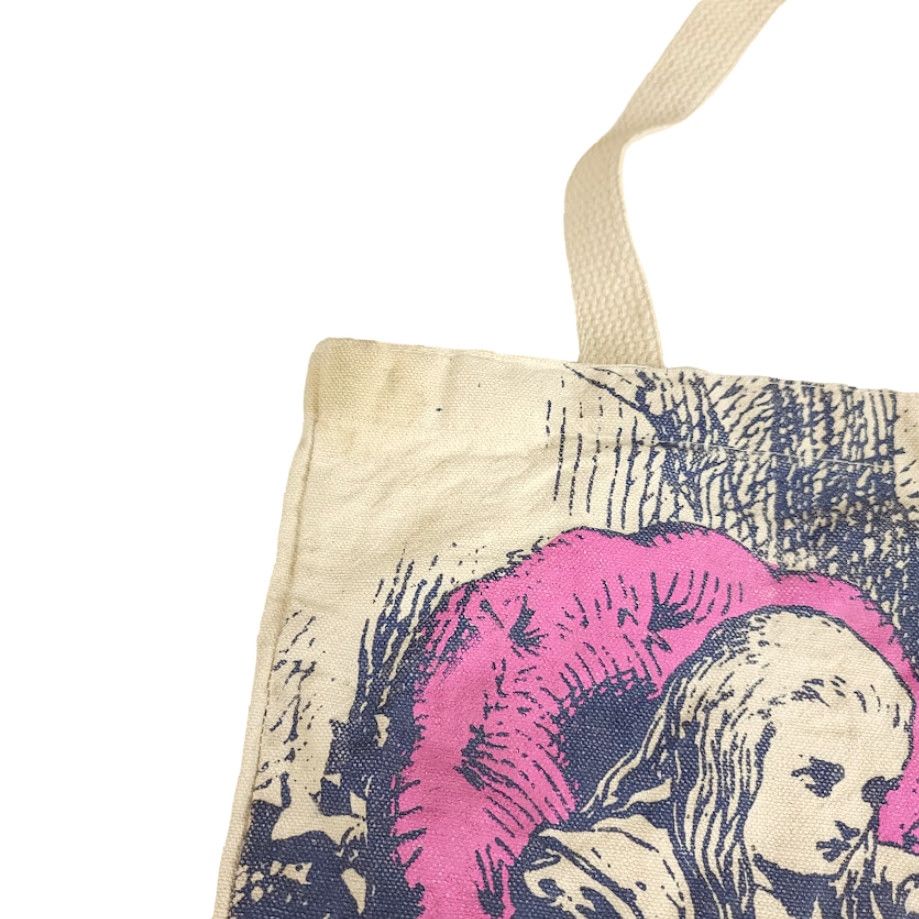 Toms TOMS Alice In Wonderland Canvas Tote Bag 14x13 Inches Unisex Adults Medium Beige Tote Canvas Lightweight Size ONE SIZE - 5 Thumbnail