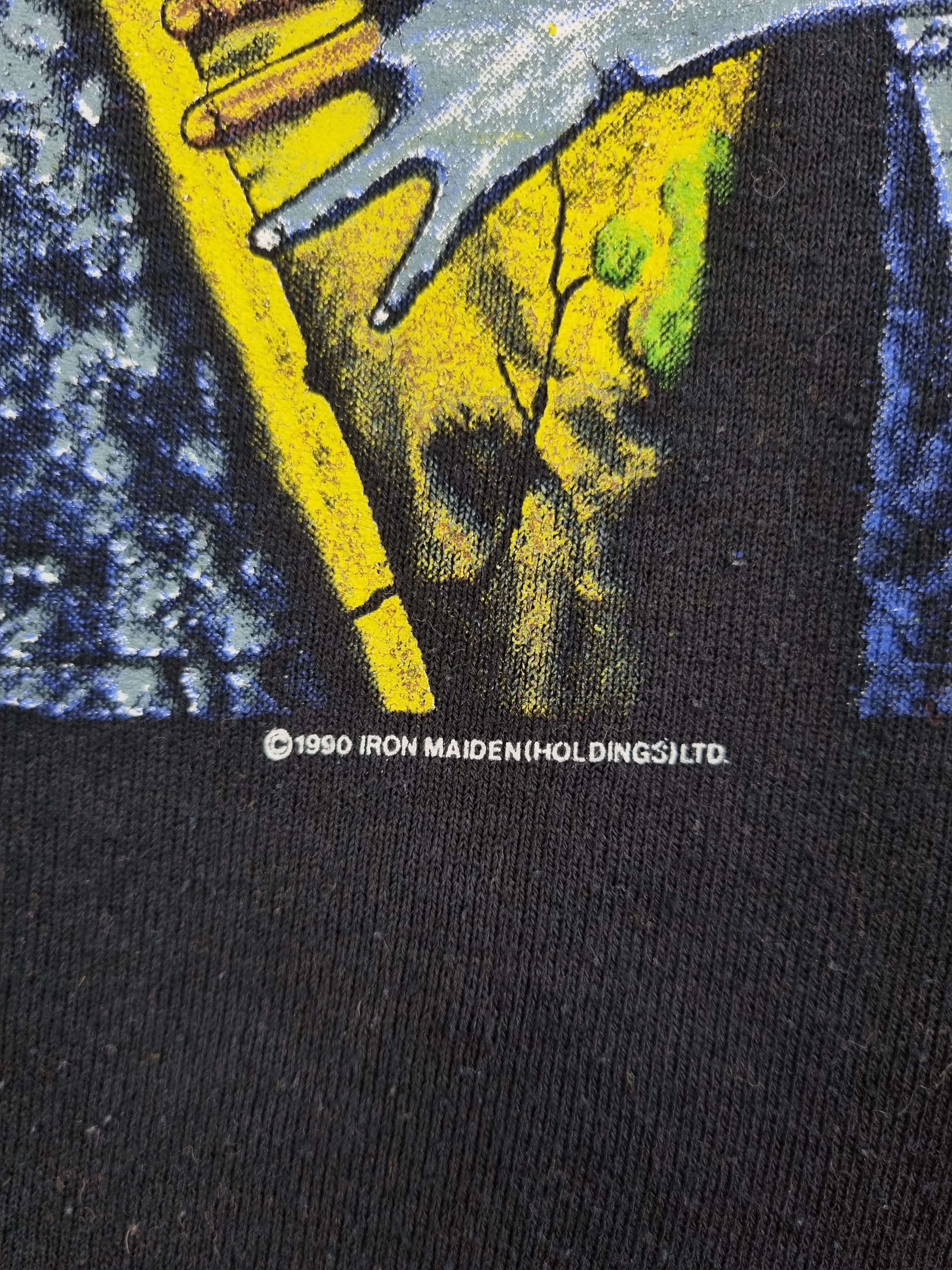 Iron Maiden × Vintage 90s Iron Maiden Big Print Vintage Hoodie Size US XL / EU 56 / 4 - 5 Thumbnail