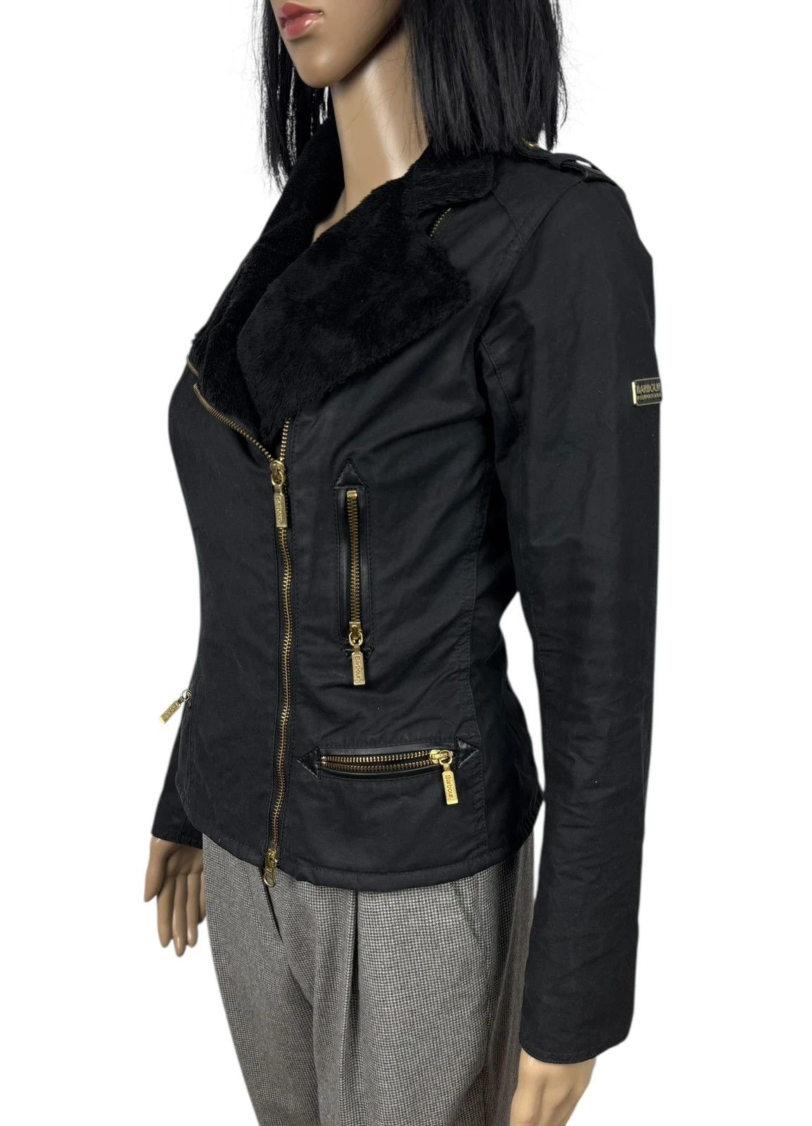 Barbour Barbour International Wax Asymmetrical Jacket Biker UK8 US4 Size S / US 4 / IT 40 - 6 Thumbnail
