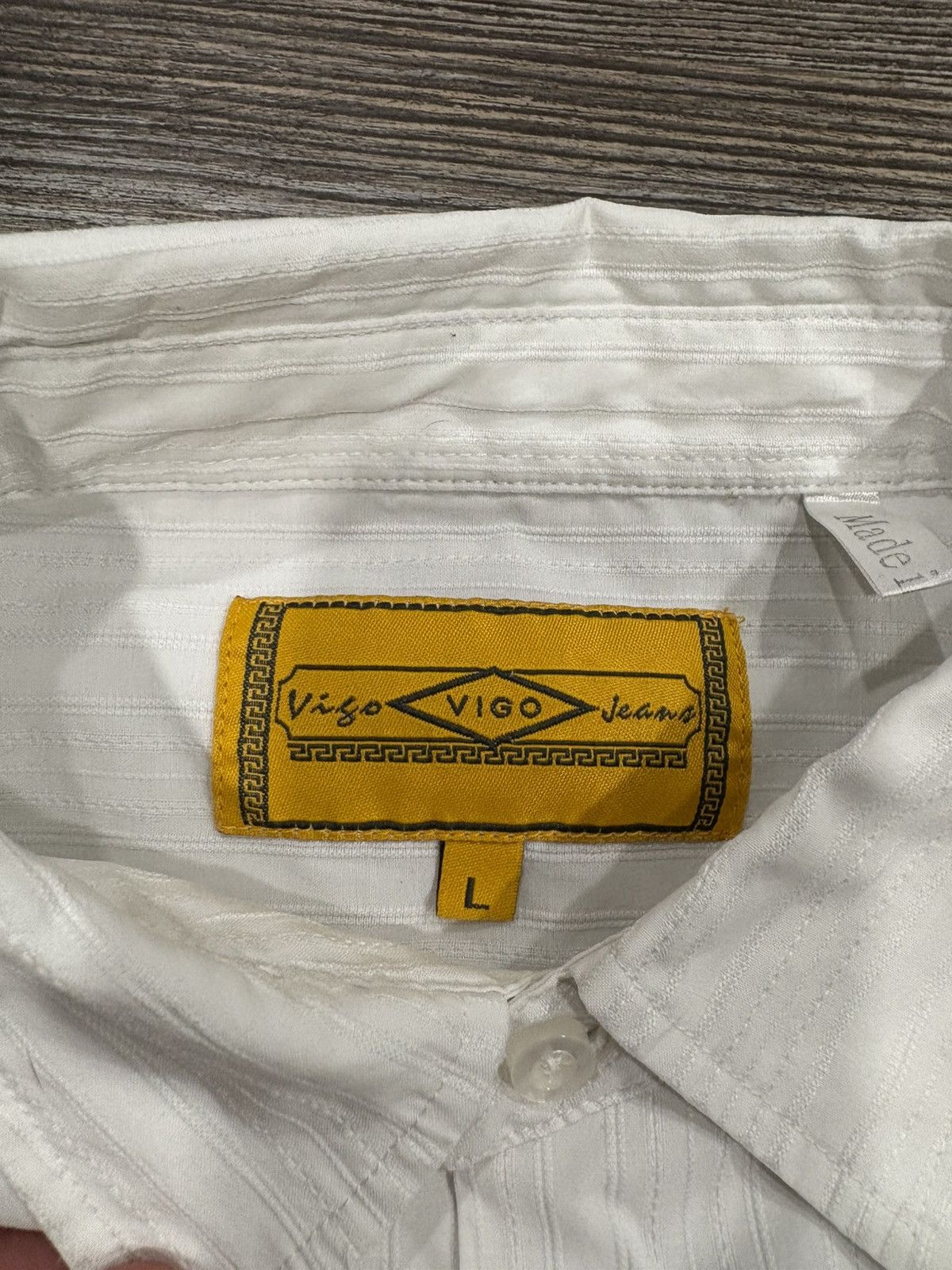 Vintage Vigo jeans white button up Size US L / EU 52-54 / 3 - 3 Thumbnail