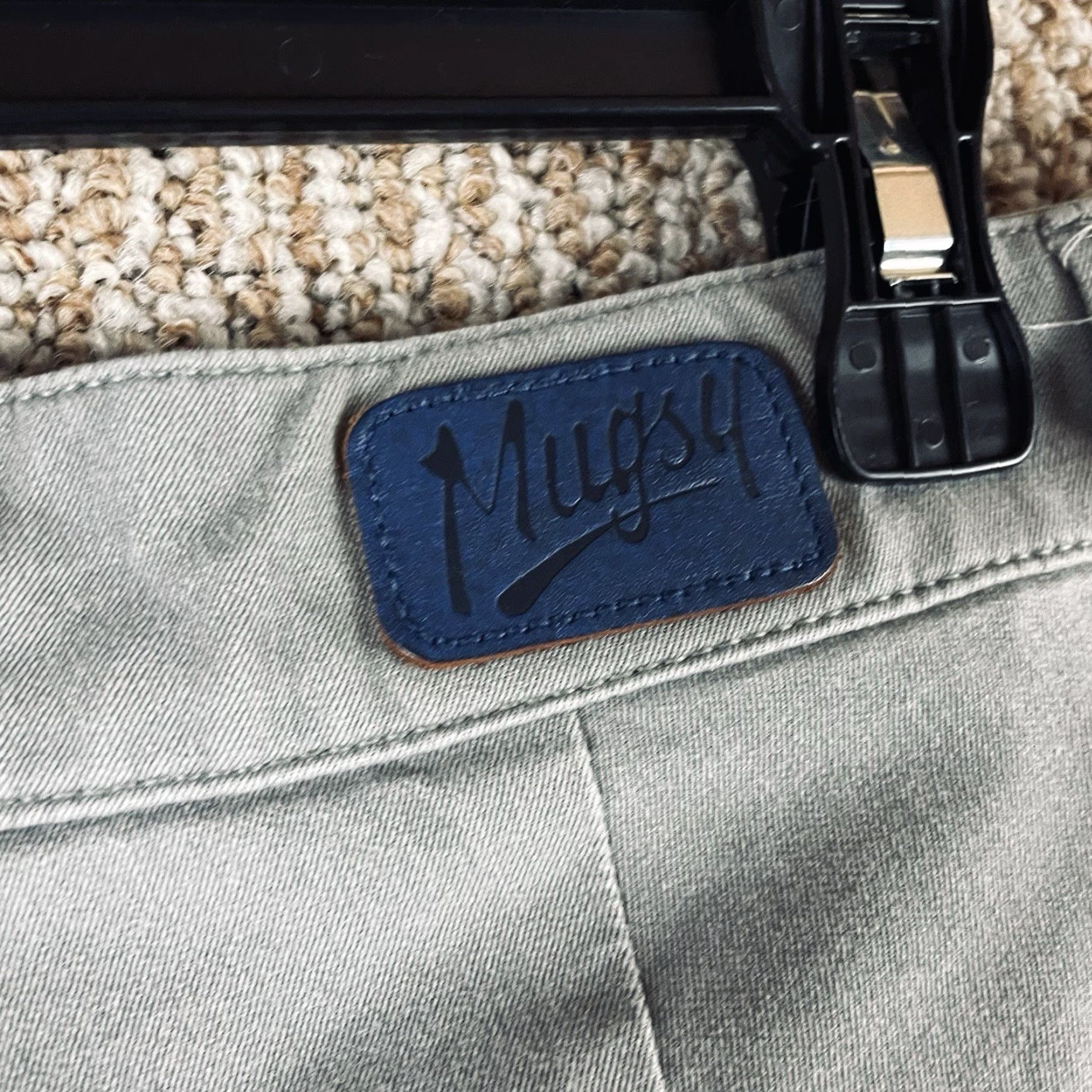 Vintage Mugsy Jeans Men 33x32 Gray Damon’s Stretch Chino Preppy Straight Classic Comfort Zip Inseam 30 in Regular Cotton Blend Fall Spring Summer Winter Men Size US 33 - 7 Thumbnail