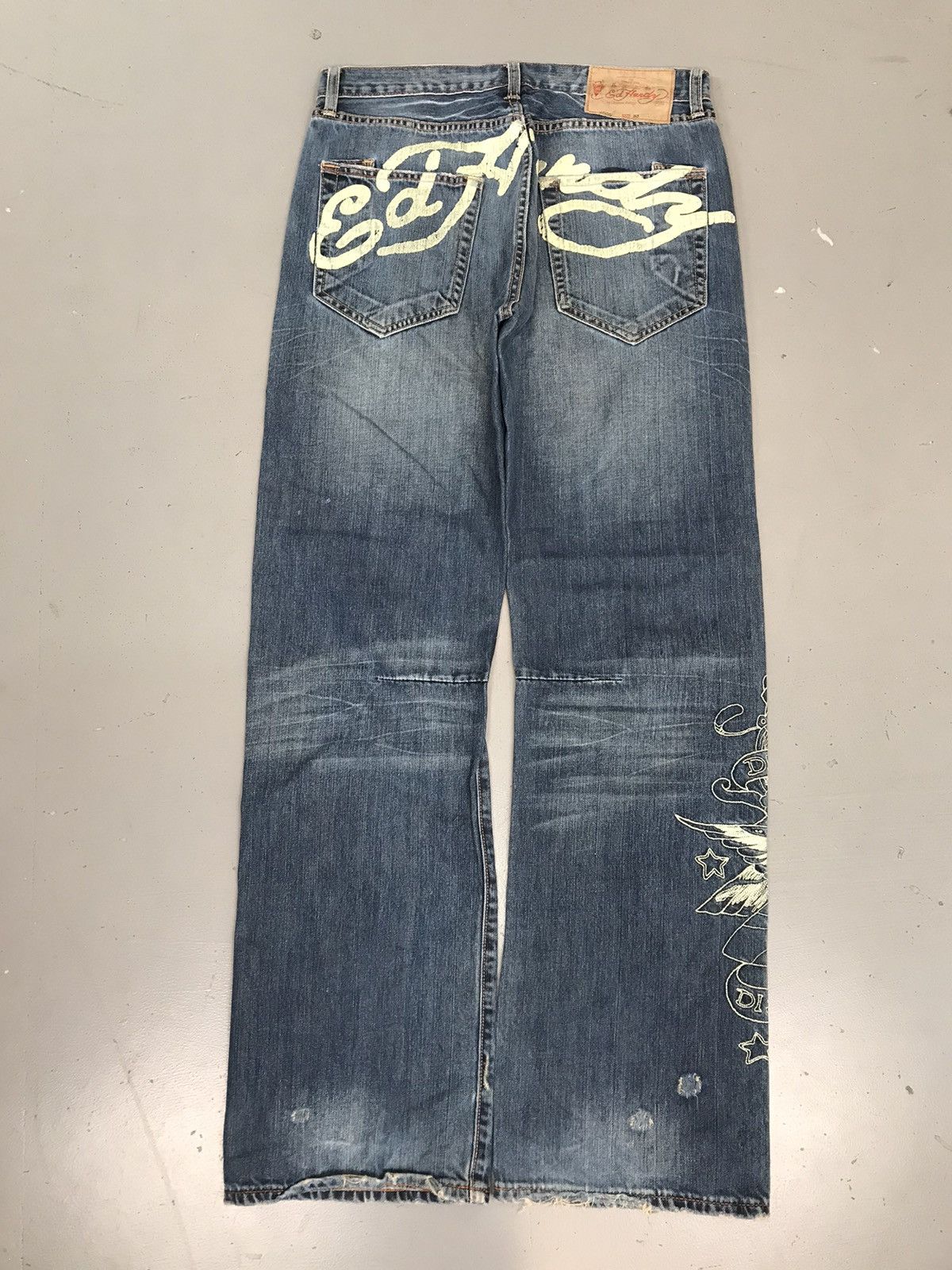 Ed Hardy × Vintage Vintage Ed hardy printed denim Size US 33 - 9 Thumbnail