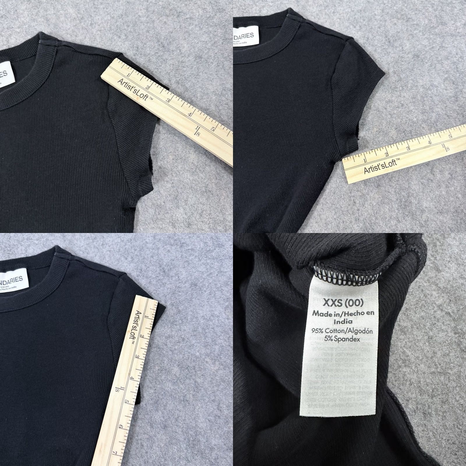 Vintage No Boundaries Slimmed Dress Fit Women's XXS Black Casual Stretch Ribbed Crew Neck Short Sleeve A-Line Dress 90s Modern Vintage (if applicable) Womens Size XXS / US 00 / IT 34 - 10 Thumbnail