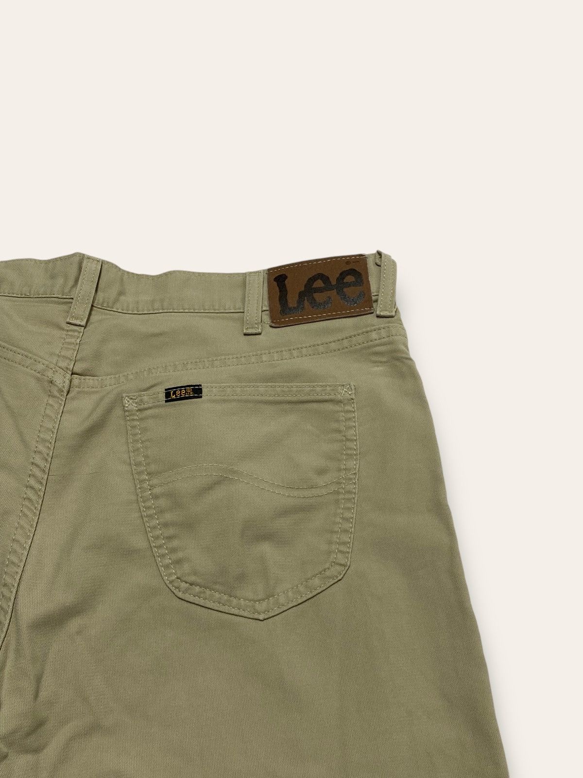 Lee 90s Vintage LEE Beige Pants Baggy Wide W35 L31 Size US 35 - 11 Thumbnail