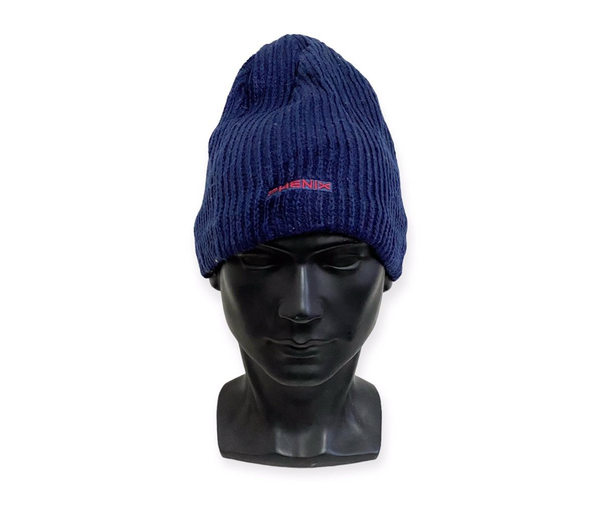 image of Vintage Phenix Plain Beanie Hat in Blue, Men's