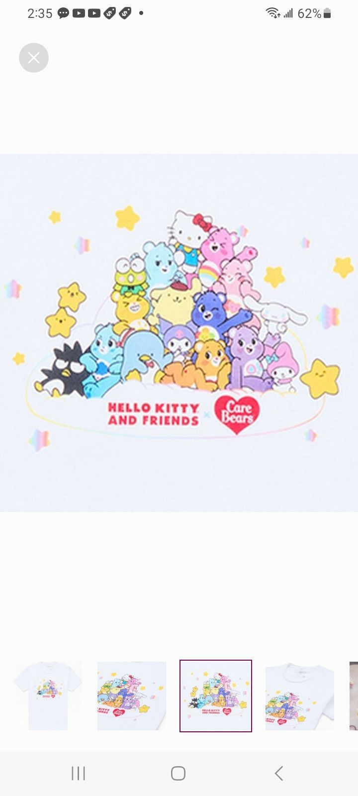 Other Kids Hello Kitty x Care Bears Group T-Shirt Size XL / US 12-14 / IT 48-50 - 3 Thumbnail