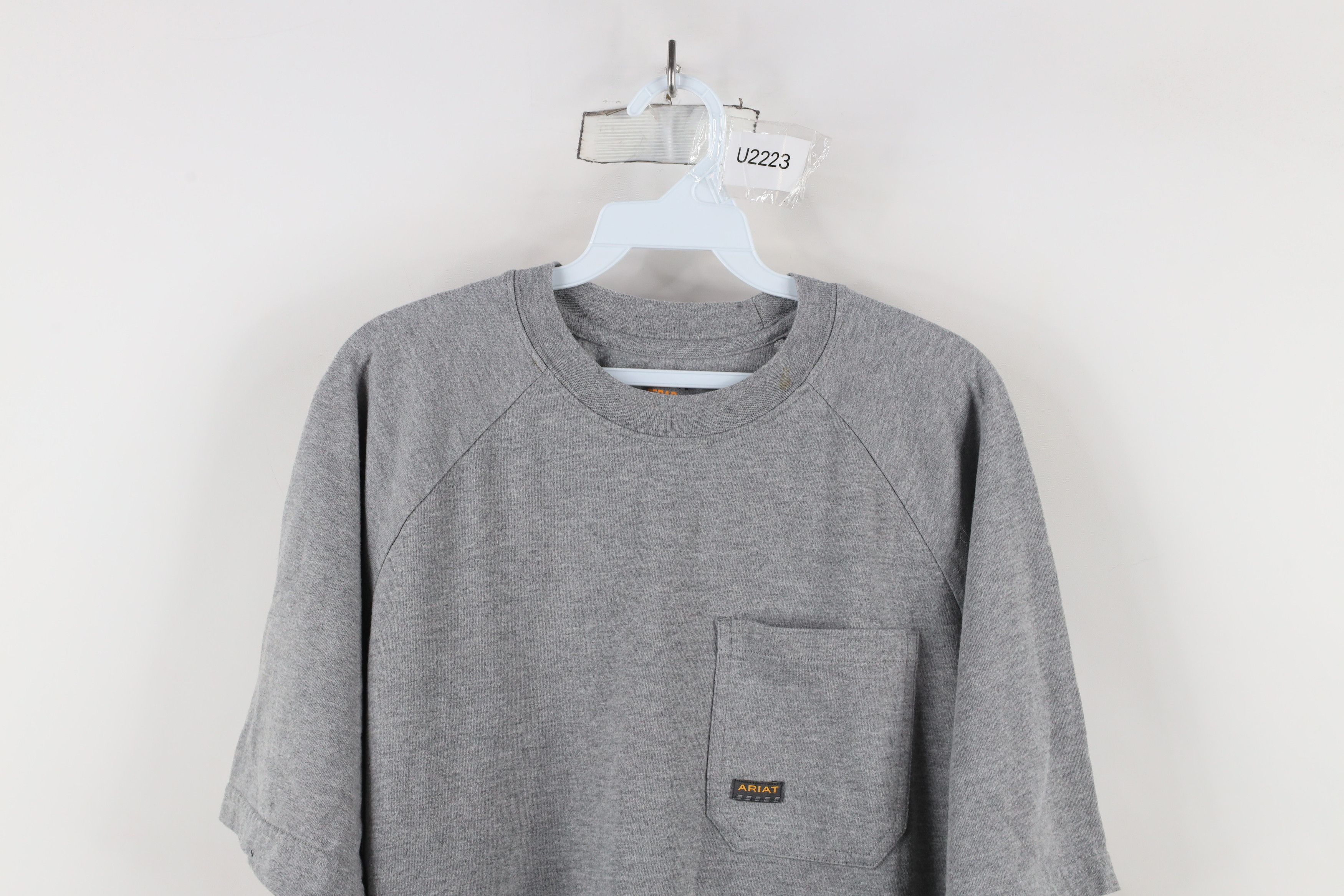 Ariat × Vintage Ariat Rebar Heavyweight Jersey Knit Work Pocket T-Shirt Gray Size US L / EU 52-54 / 3 - 2 Thumbnail