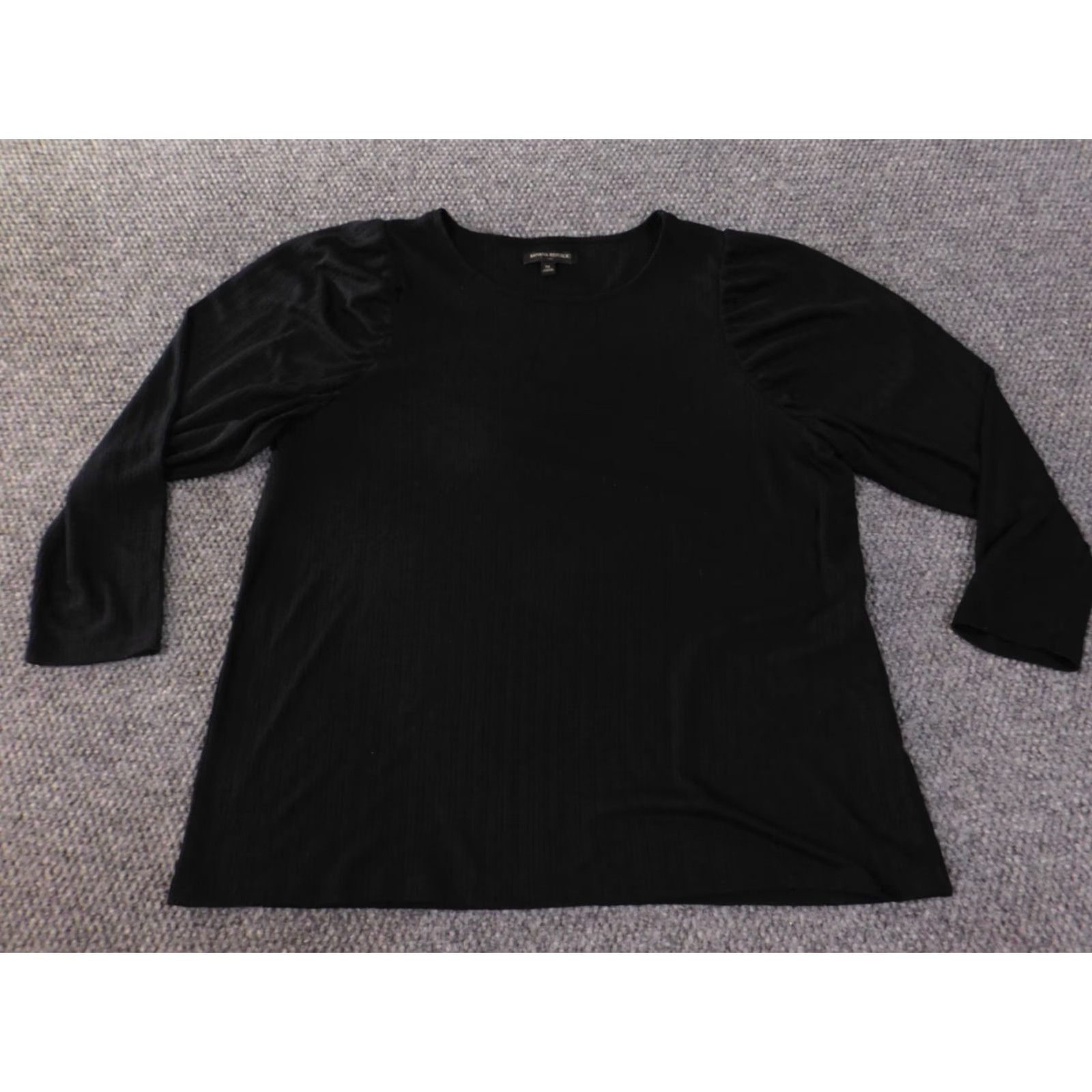 Banana Republic Banana Republic Blouse Shirt Women XL Black Pullover Linen Polyester Casual Classic Stretch Regular Size XL / US 12-14 / IT 48-50 - 2 Thumbnail