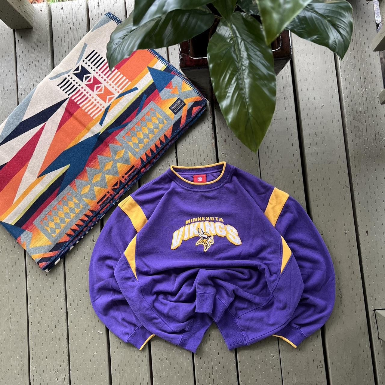 NFL Vintage 90s Minnesota Vikings NFL Sweatshirt CrewNeck Size US XL / EU 56 / 4 - 2 Thumbnail