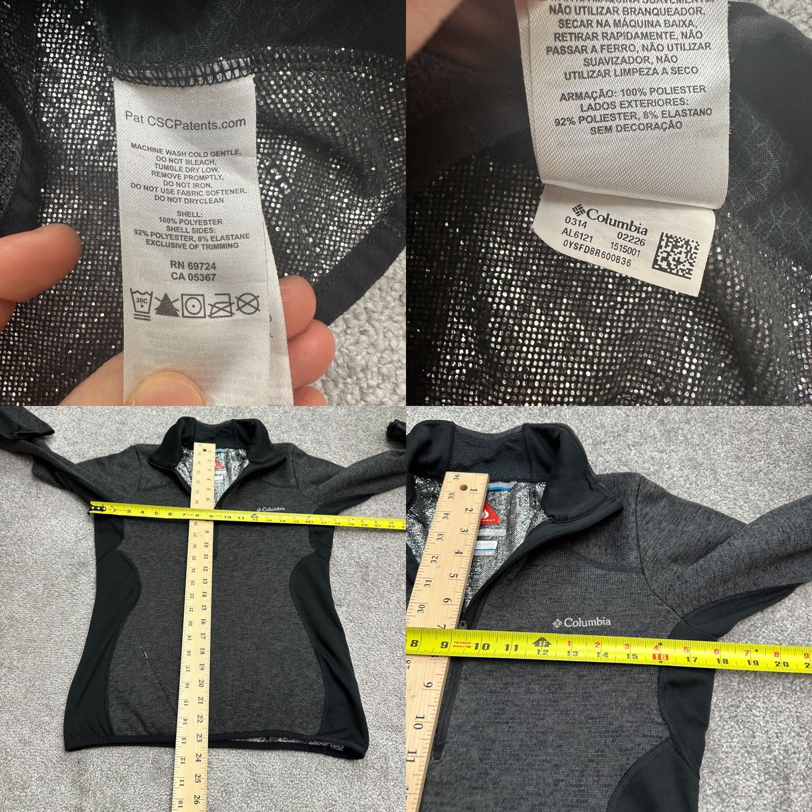 Vintage Columbia Jacket Women S Gray Black Omni Heat Omni-Wick Evap Cuerpo Thermo II Size S / US 4 / IT 40 - 8 Thumbnail