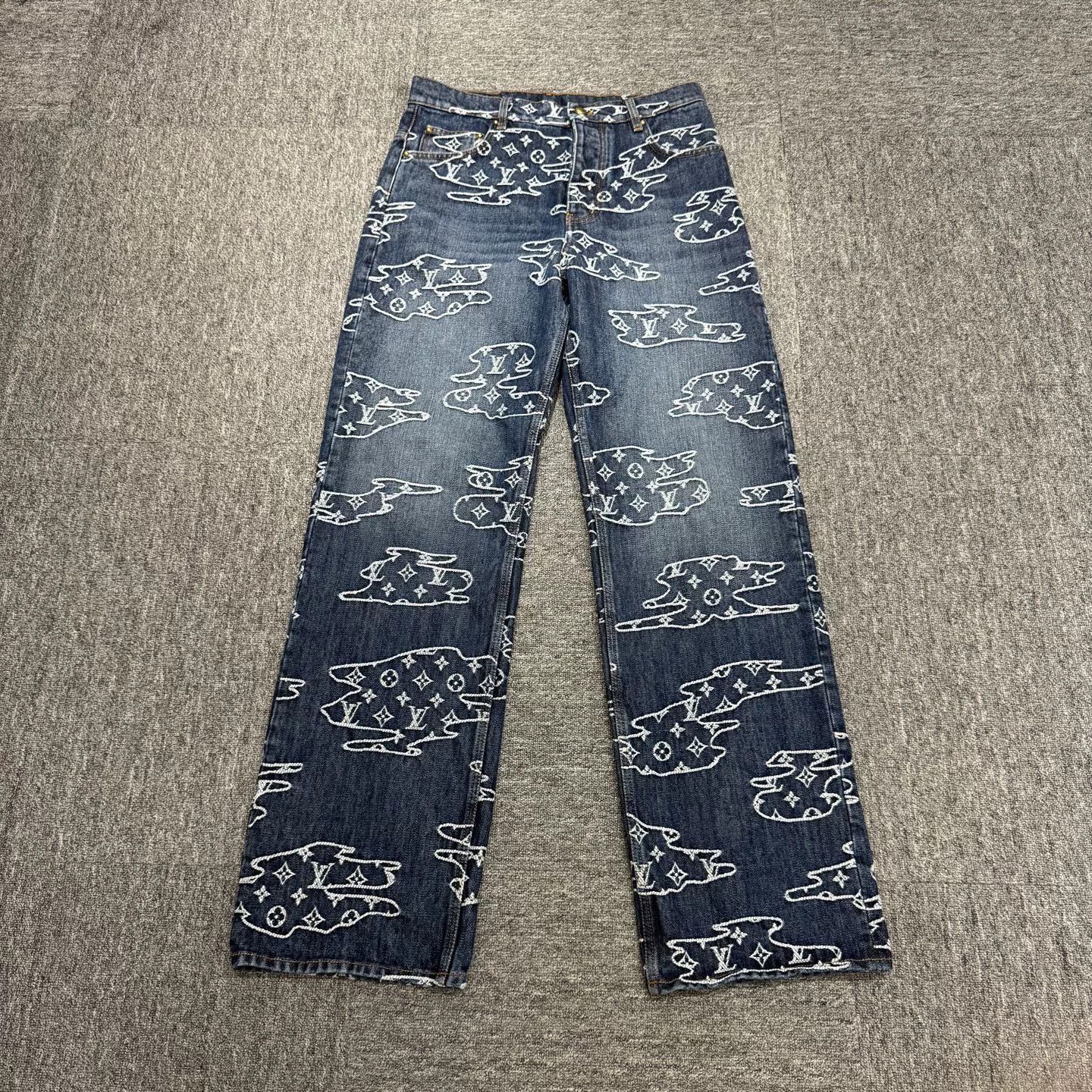 Louis Vuitton louis vuitton fw25 cloud pattern denim pants Size US 29 - 1 Thumbnail