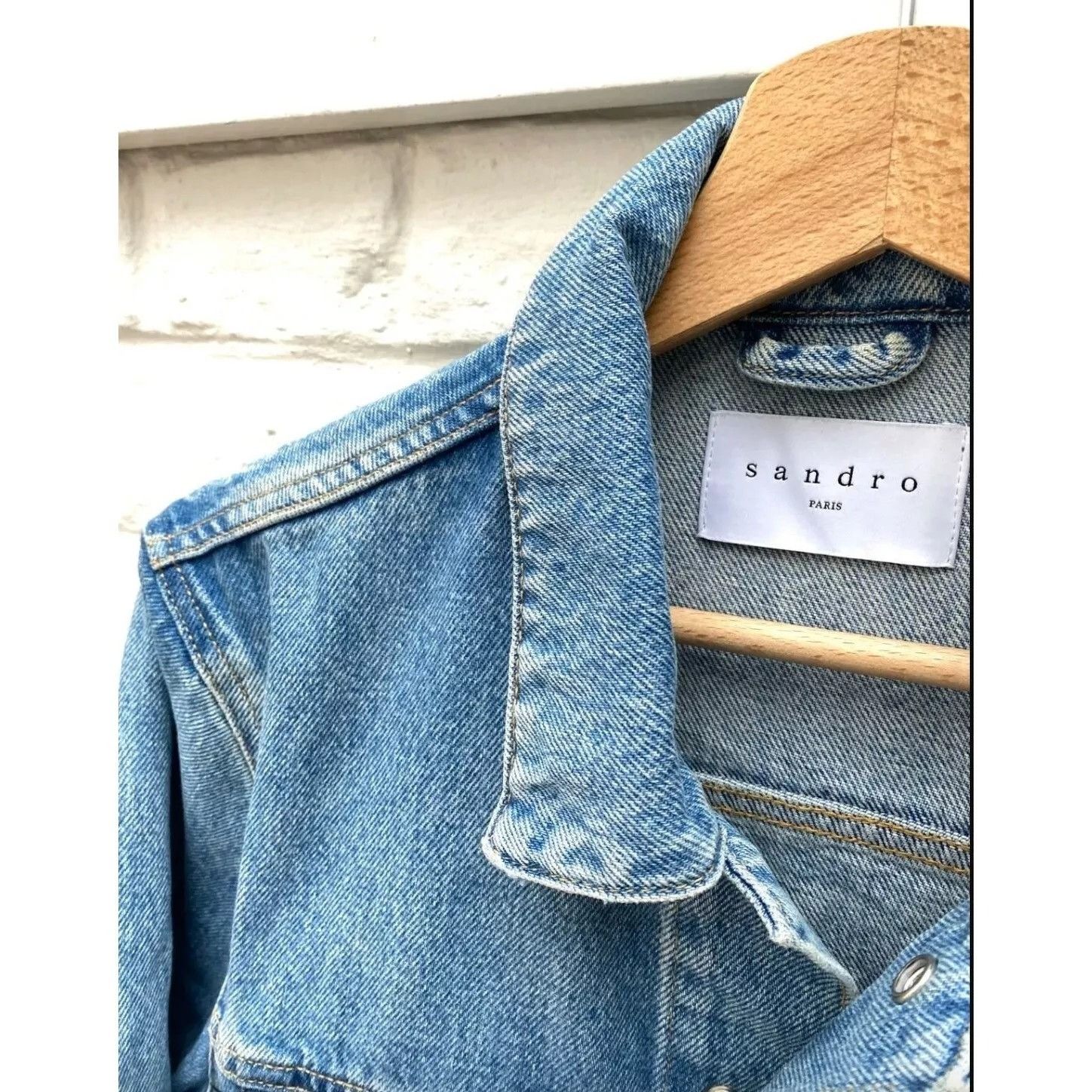 Sandro Light Blue Denim Jacket Size US S / EU 44-46 / 1 - 3 Thumbnail