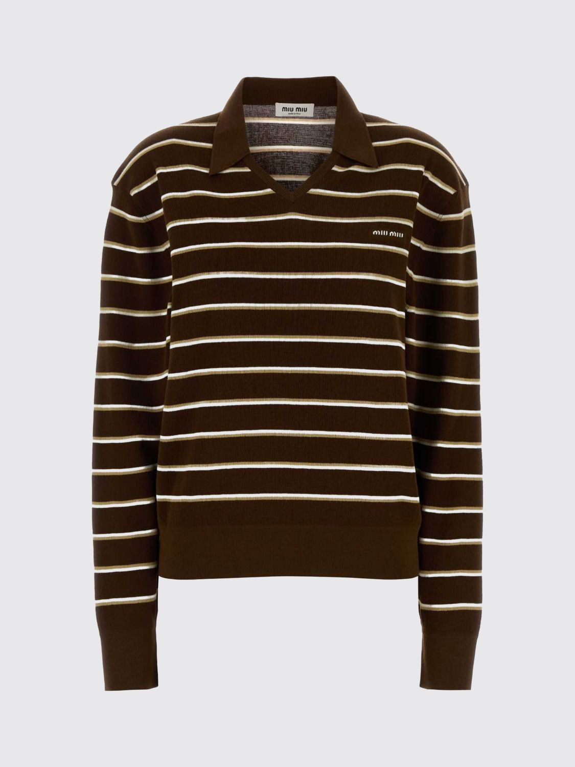 Miu Miu Miu Miu Polo Shirt Woman Brown Size S / US 4 / IT 40 - 1 Preview