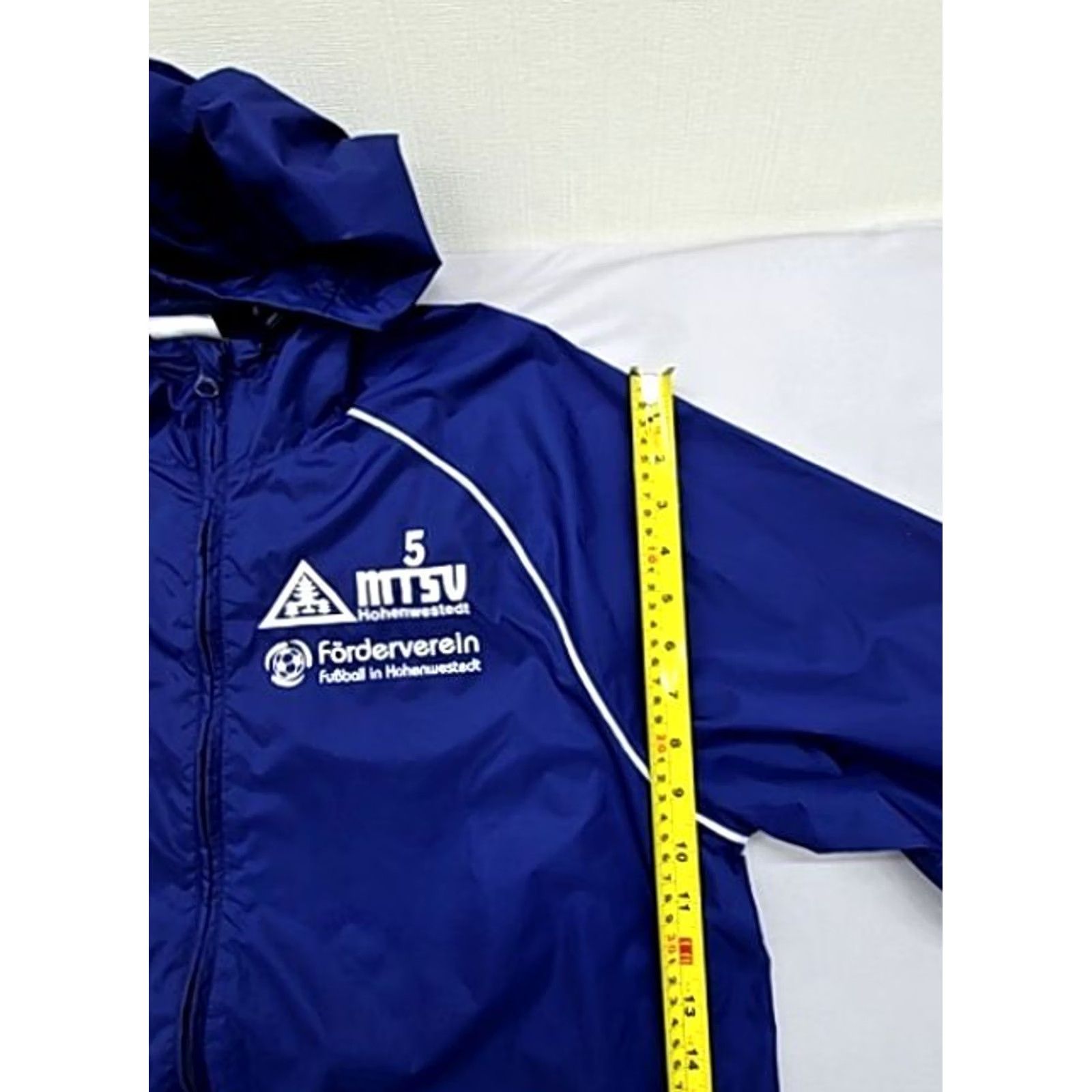 Adidas Adidas Men's M Blue Golf Rain Jacket Water-Resistant Full-Zip Hood Size US M / EU 48-50 / 2 - 6 Thumbnail