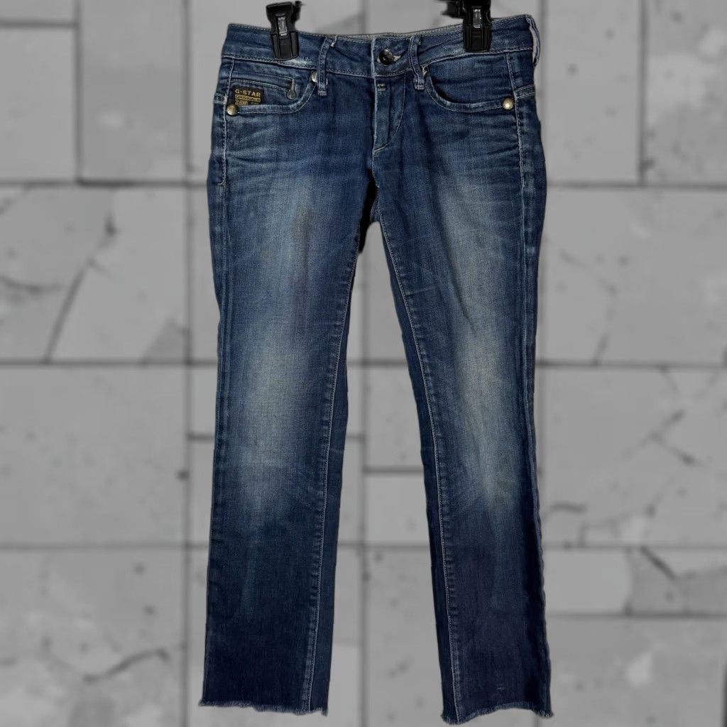 G-Star G-STAR RAW Originals Jeans Womens Crop Straight 26 x 26 Blue Star Theme Women Size 26" / US 2 / IT 38 - 1 Thumbnail