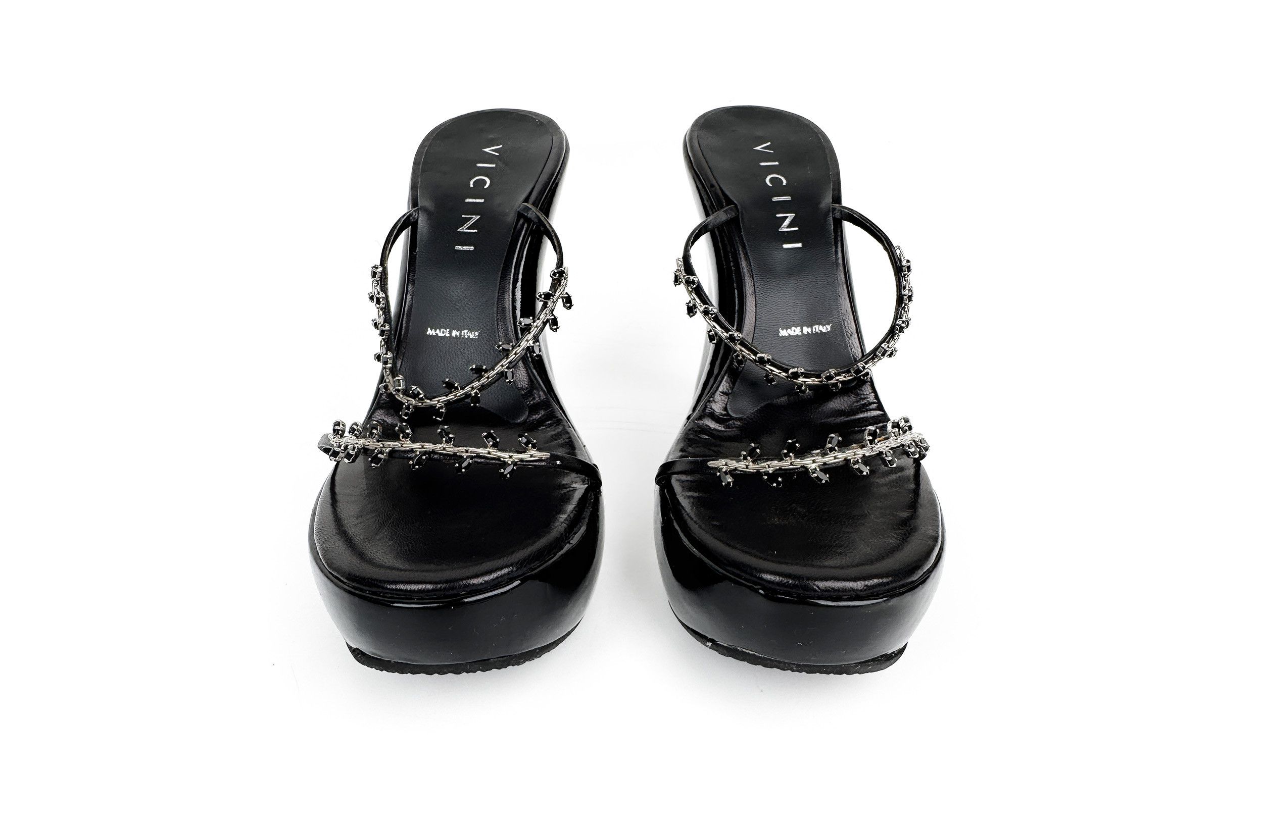 Giuseppe Zanotti Vicini by Zanotti Platform Wedge Mules Crystal Size 36 Size US 6 / IT 36 - 2 Thumbnail