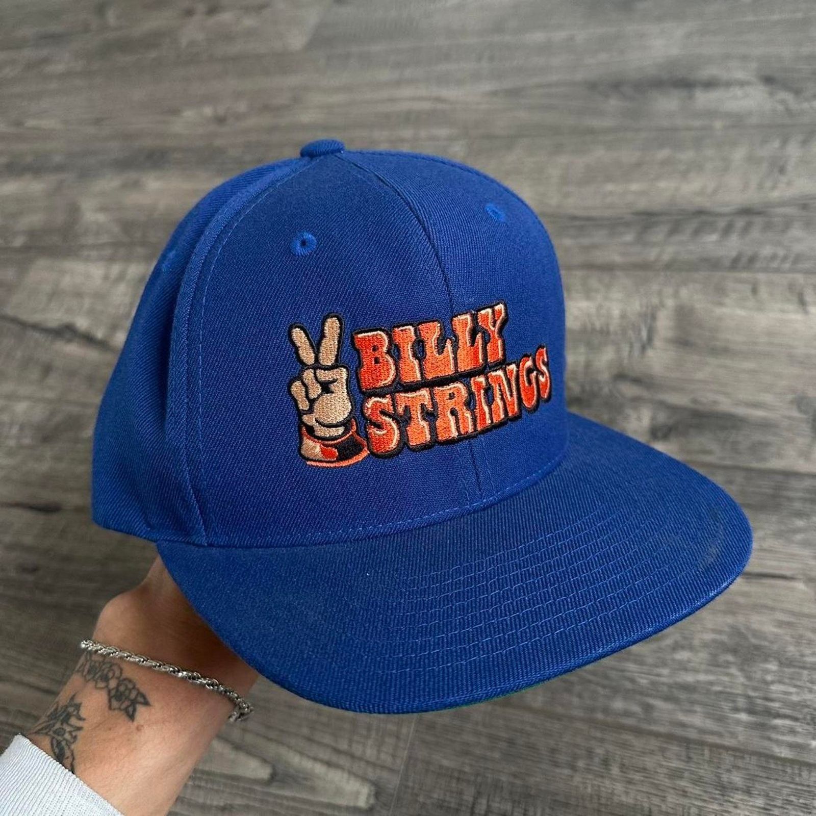 Band Tees × Other Billy Strings Peace Blue Flat Hat SnapBack Cap Tour Merch Size ONE SIZE - 1 Thumbnail