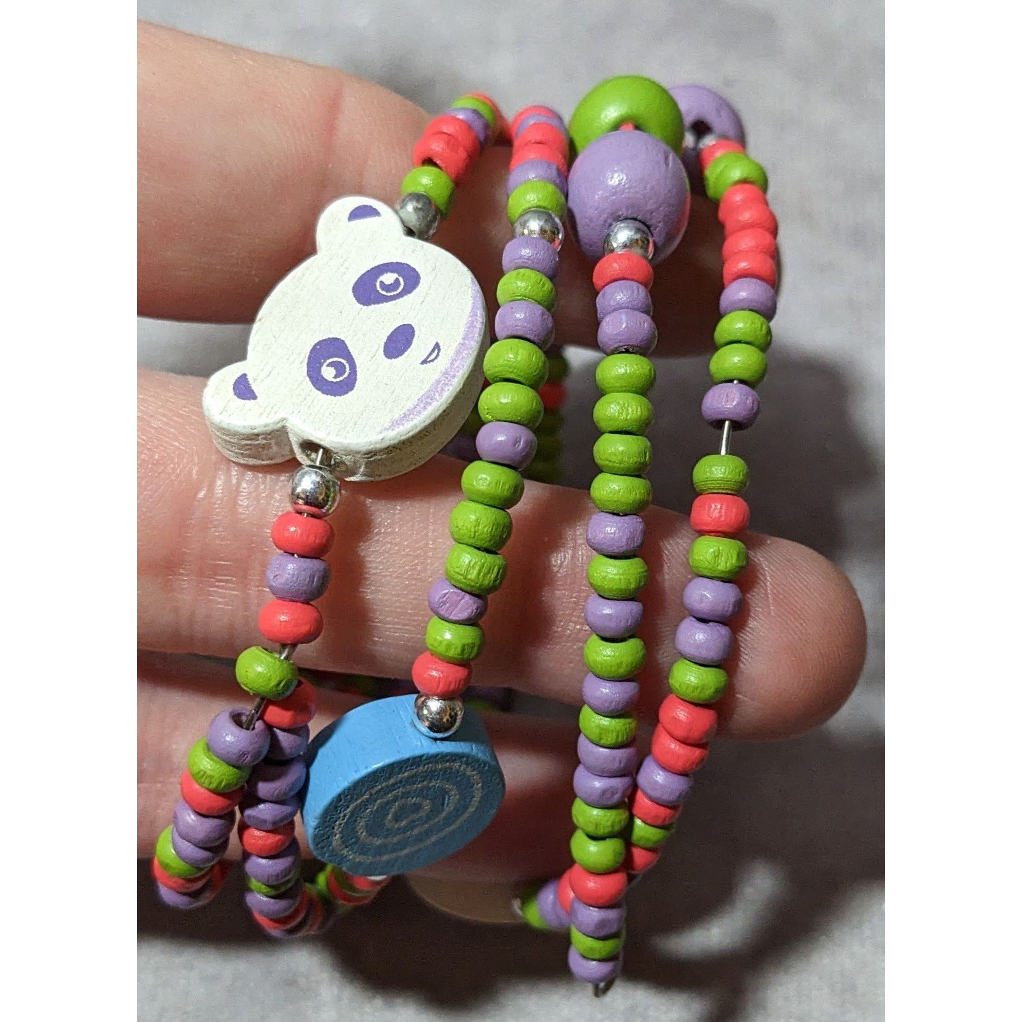 Other Candycore Rainbow Panda Beaded Coil Bracelet Size ONE SIZE - 6 Thumbnail