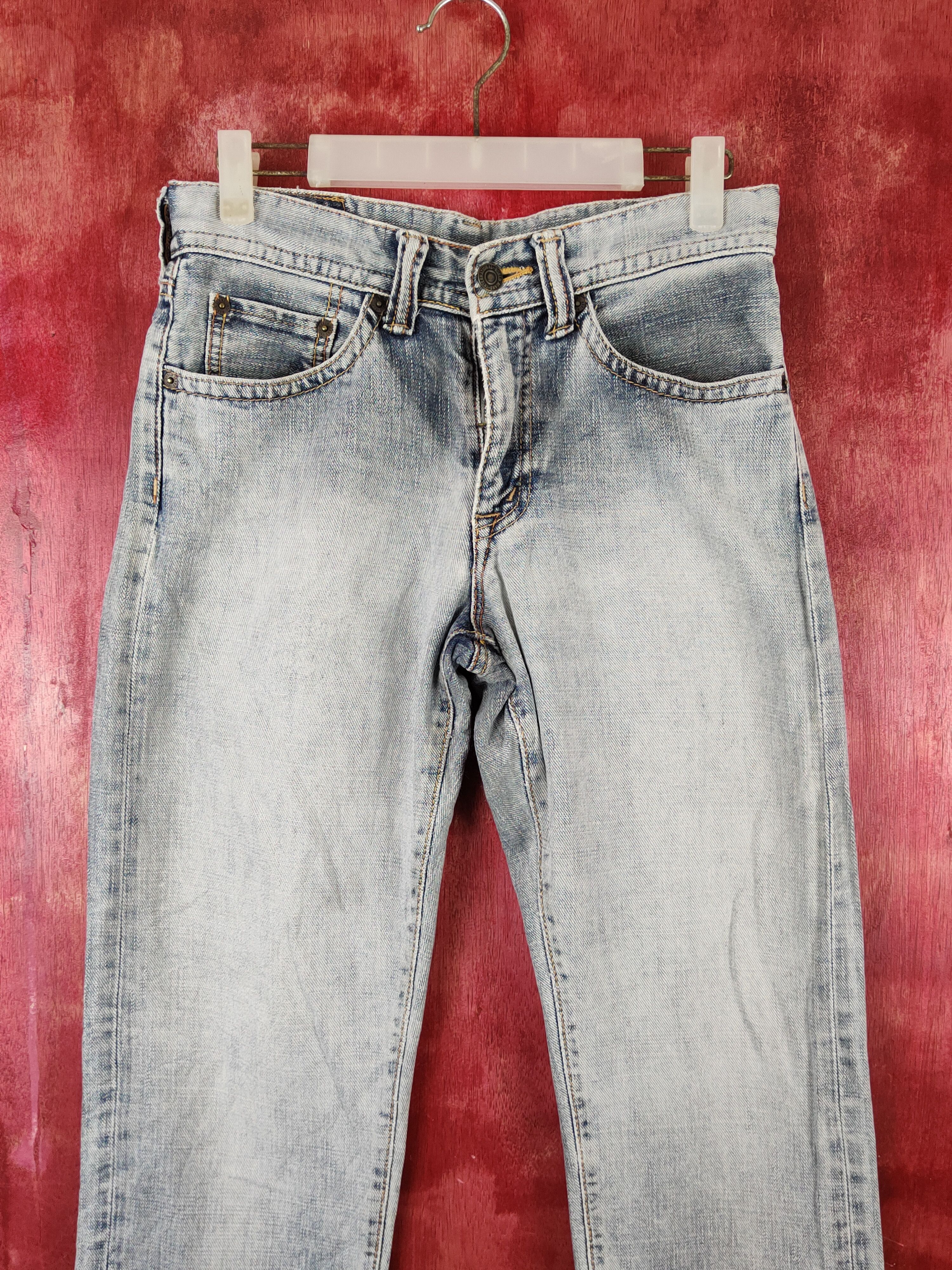 Japanese Brand GLHeart Blue Faded Distressed Ripped Jeans #S1804 Size 29" - 2 Thumbnail