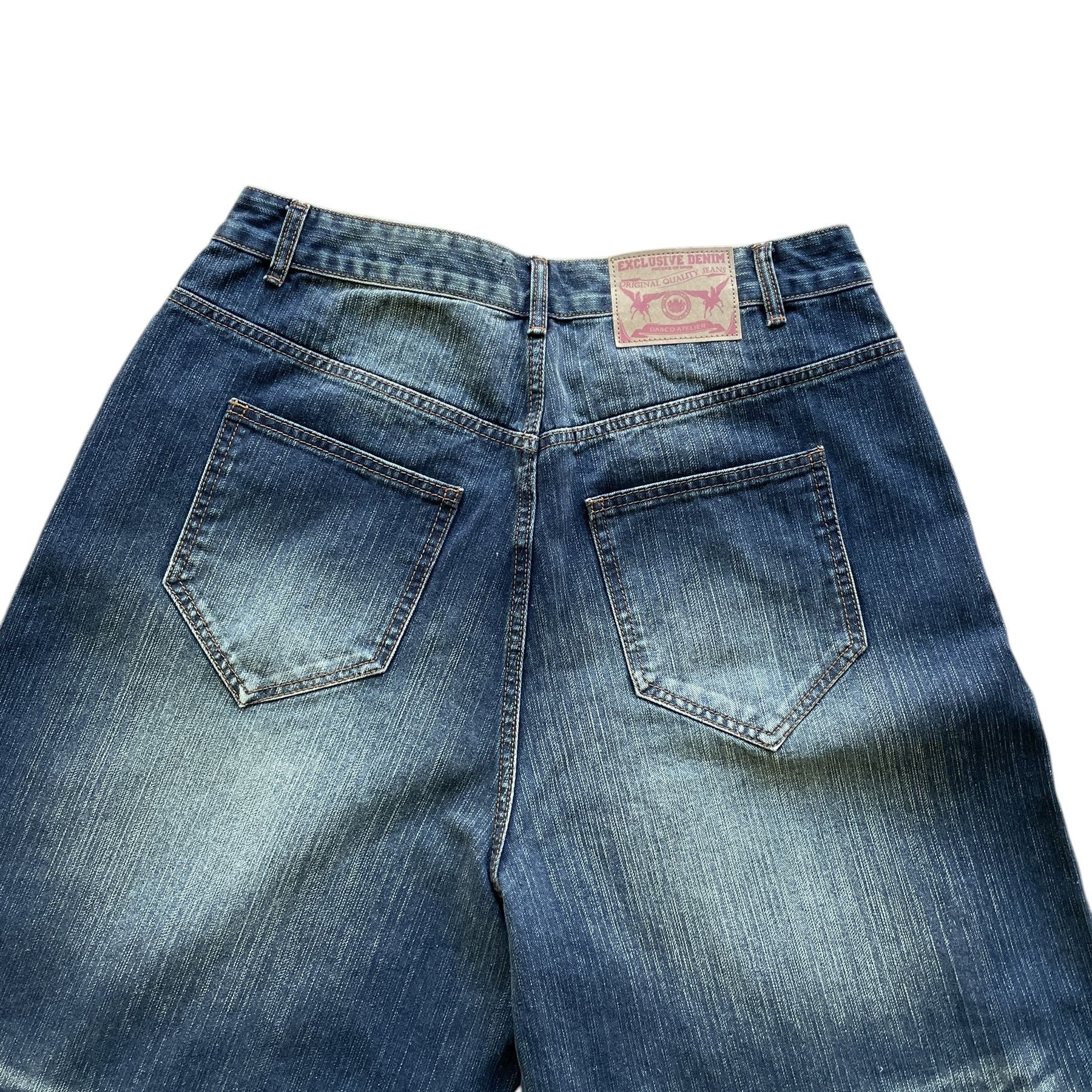Japanese Brand Baggy skater hiphop washed and faded denim jeans Size US 34 / EU 50 - 7 Thumbnail