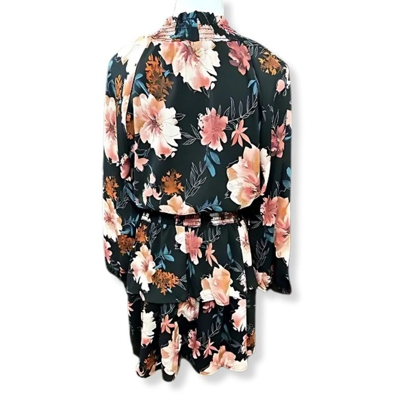 Other West K Mini Dress Floral Long Sleeve Mock Neck Multicolor S Size S / US 4 / IT 40 - 5 Thumbnail