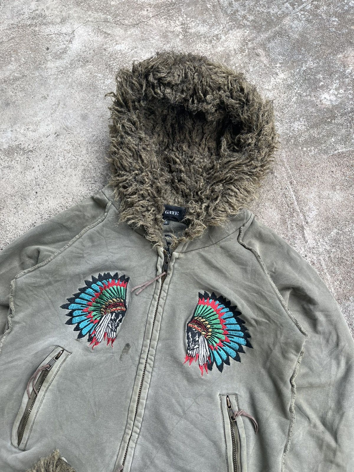 Japanese Brand VTG LA GATE INDIAN JAPANESE FUR HOODIE IFSIXWASNINE STYLE Size US M / EU 48-50 / 2 - 9 Thumbnail