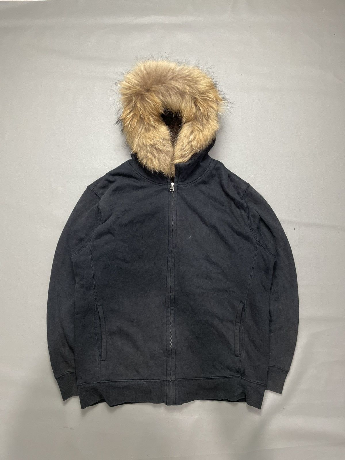 If Six Was Nine Unqlo Faded Black Fleece Fur Hoodie LGB ifsix kmrii style Size US XL / EU 56 / 4 - 1 Thumbnail