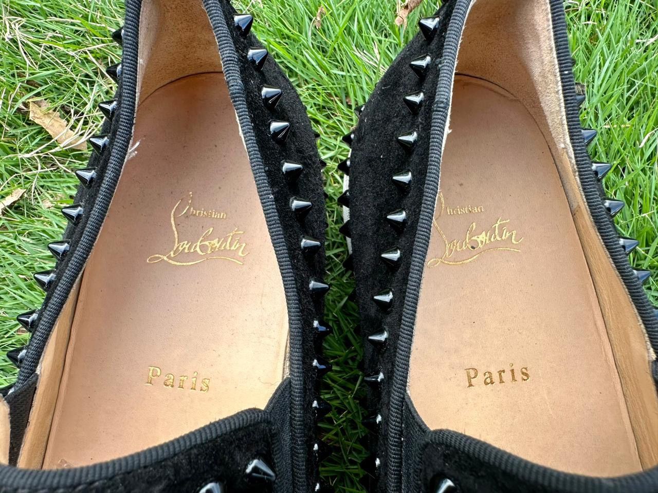 Christian Louboutin Authentic Christian Loboutin Pik Boat Flat Veau Velours/GG Size US 9 / EU 42 - 7 Thumbnail