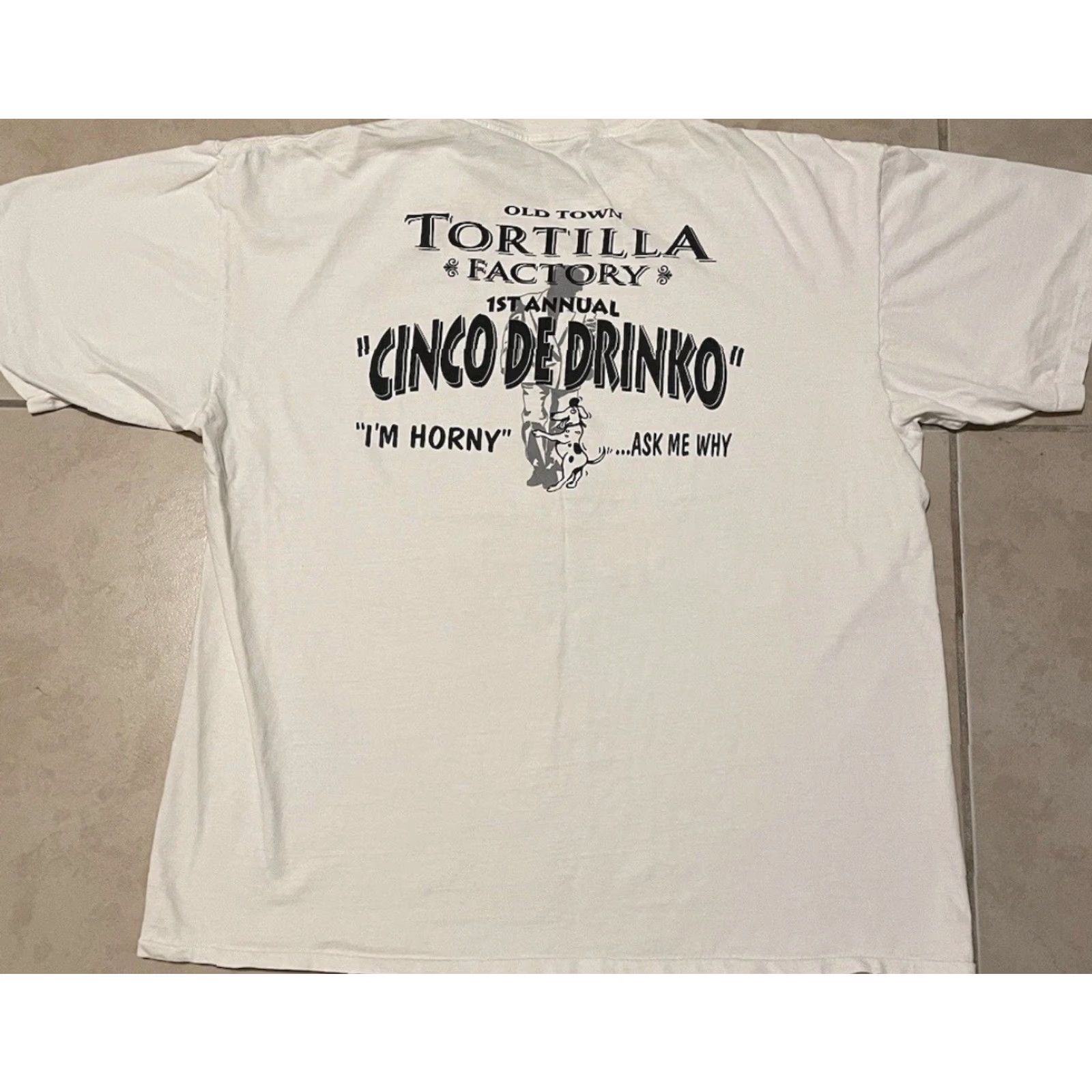 Vintage VINTAGE 90s I’m Horny Cinco De Mayo Faded Shirt L XL Funny Crude Joke Beer Grunge Size US L / EU 52-54 / 3 - 2 Thumbnail