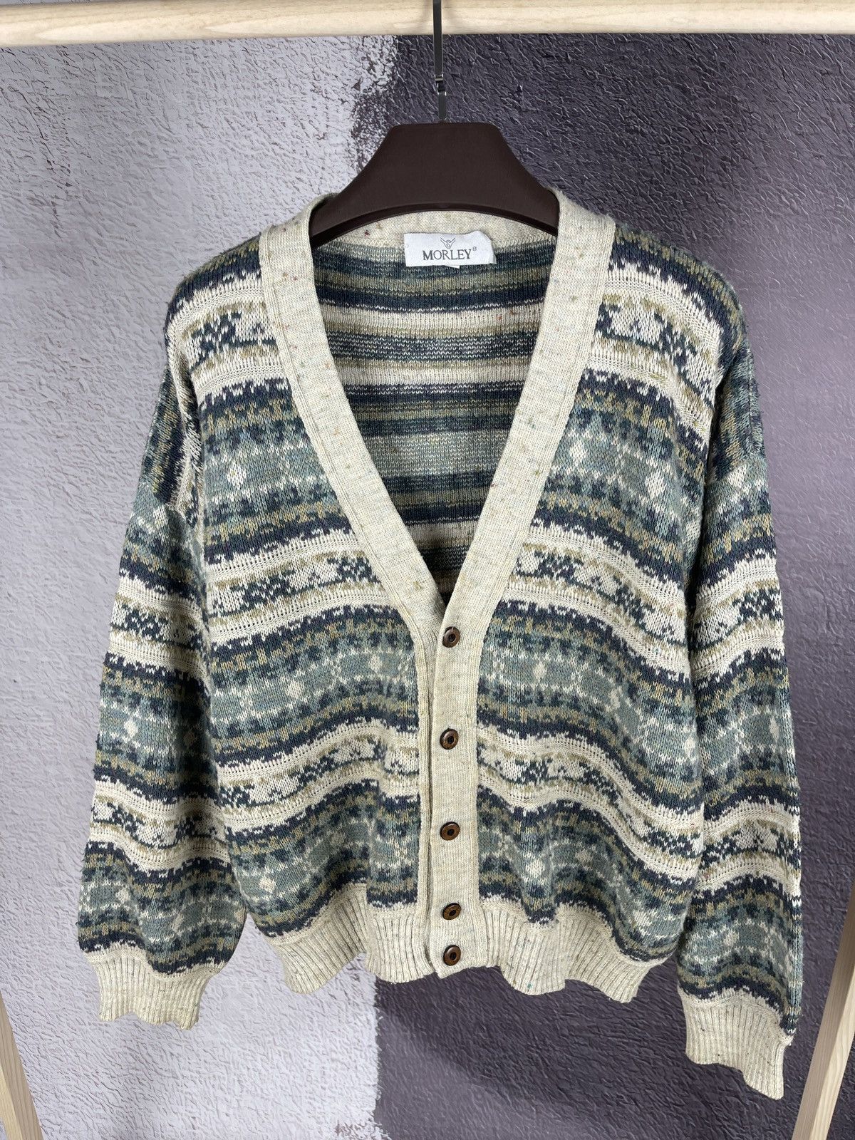 Vintage Morley vintage coogie style knitwear cardigan Size US M / EU 48-50 / 2 - 2 Thumbnail