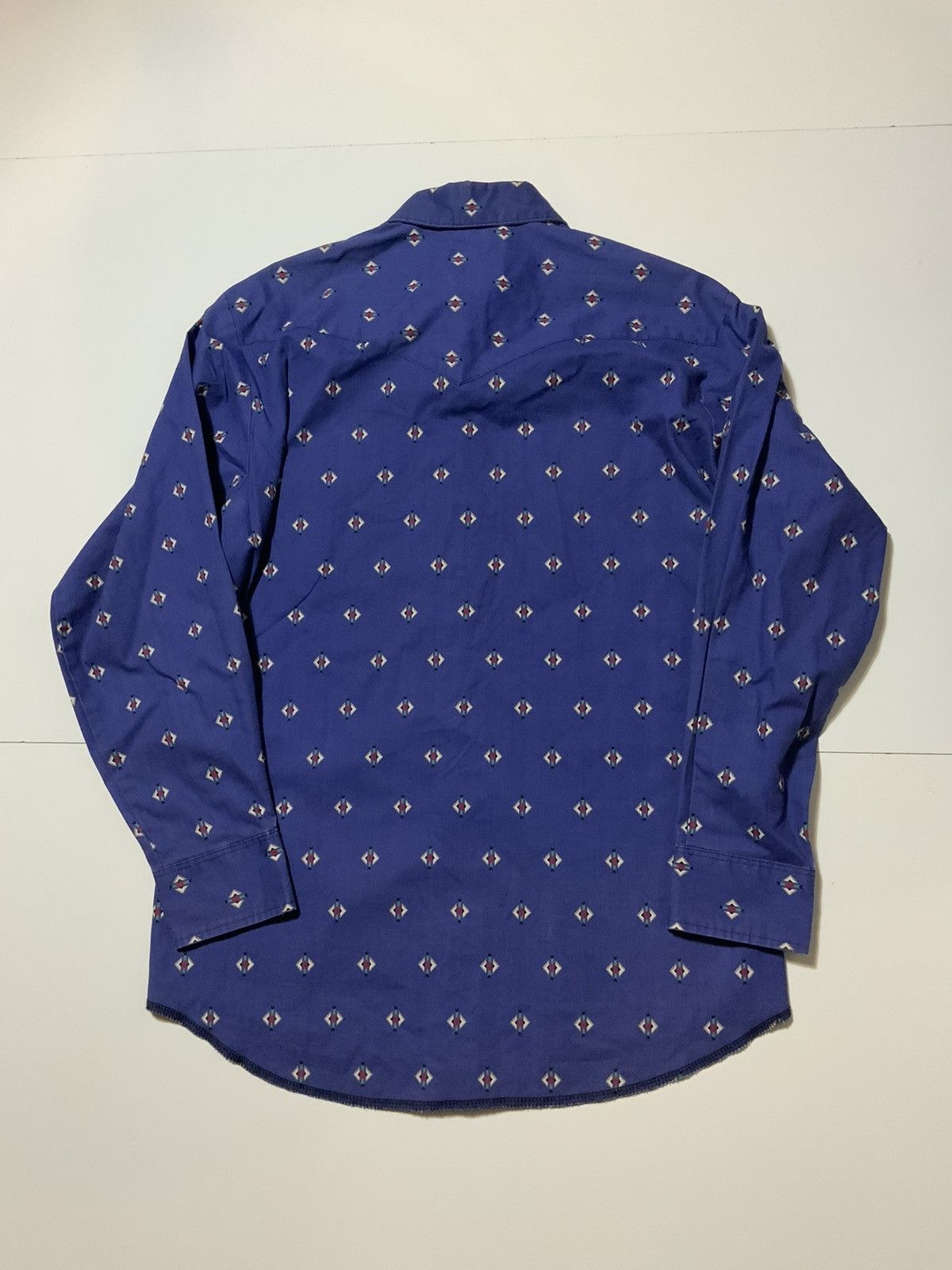 Vintage × Wrangler Wrangler Western Brushpopper Aztec Southwestern Rodeo Shirt Size US L / EU 52-54 / 3 - 2 Thumbnail