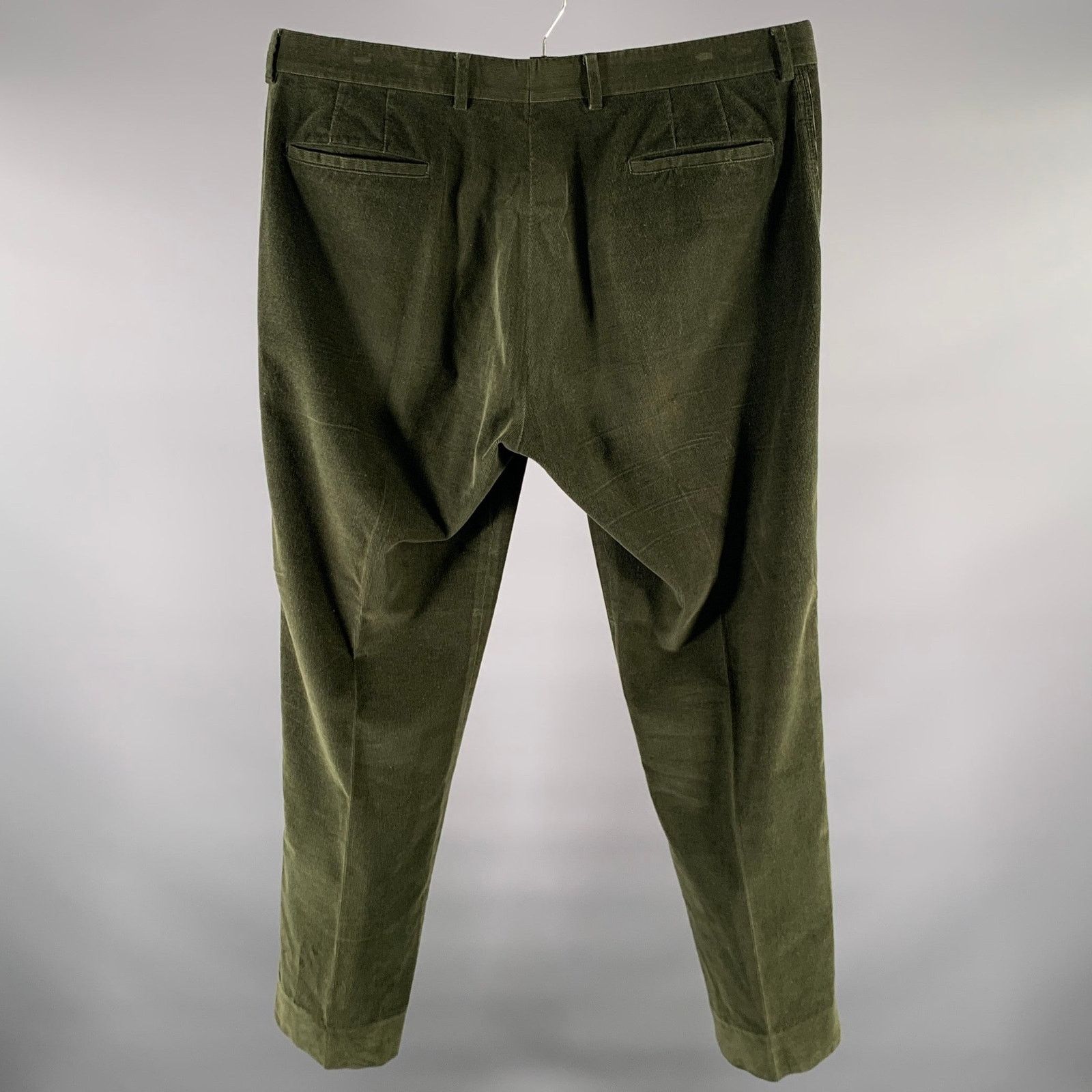 Paul Smith PAUL SMITH 36 Green Corduroy Straight Casual Pants Size US 36 / EU 52 - 2 Thumbnail