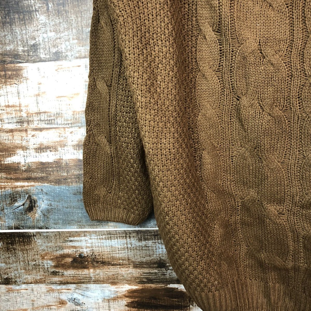Homespun Knitwear × Japanese Brand Whirldwind Brown cable Knitwear #A1729 Size XL / US 12-14 / IT 48-50 - 7 Thumbnail