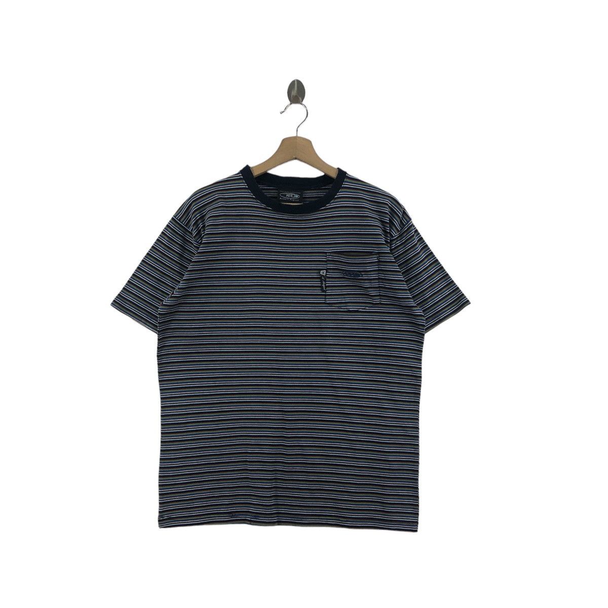 Vintage Pick!! Vtg 90's ROBERT AUGUST Surfing Stripe Pocket Tshirt Size US L / EU 52-54 / 3 - 1 Thumbnail
