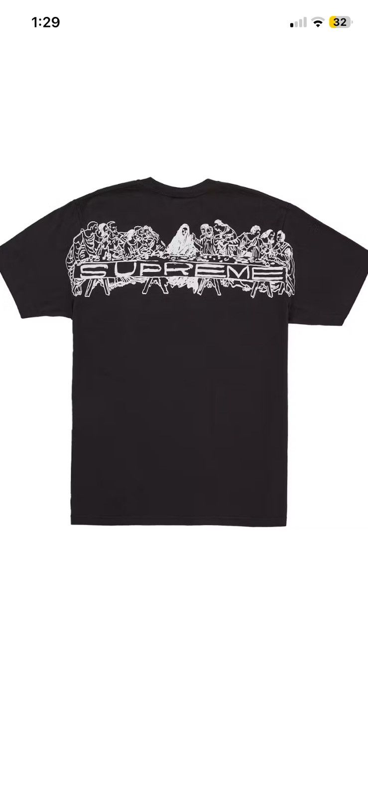 トップス Supreme Supper Tee Black L Supreme Supper Tee Black XXL IN HAND