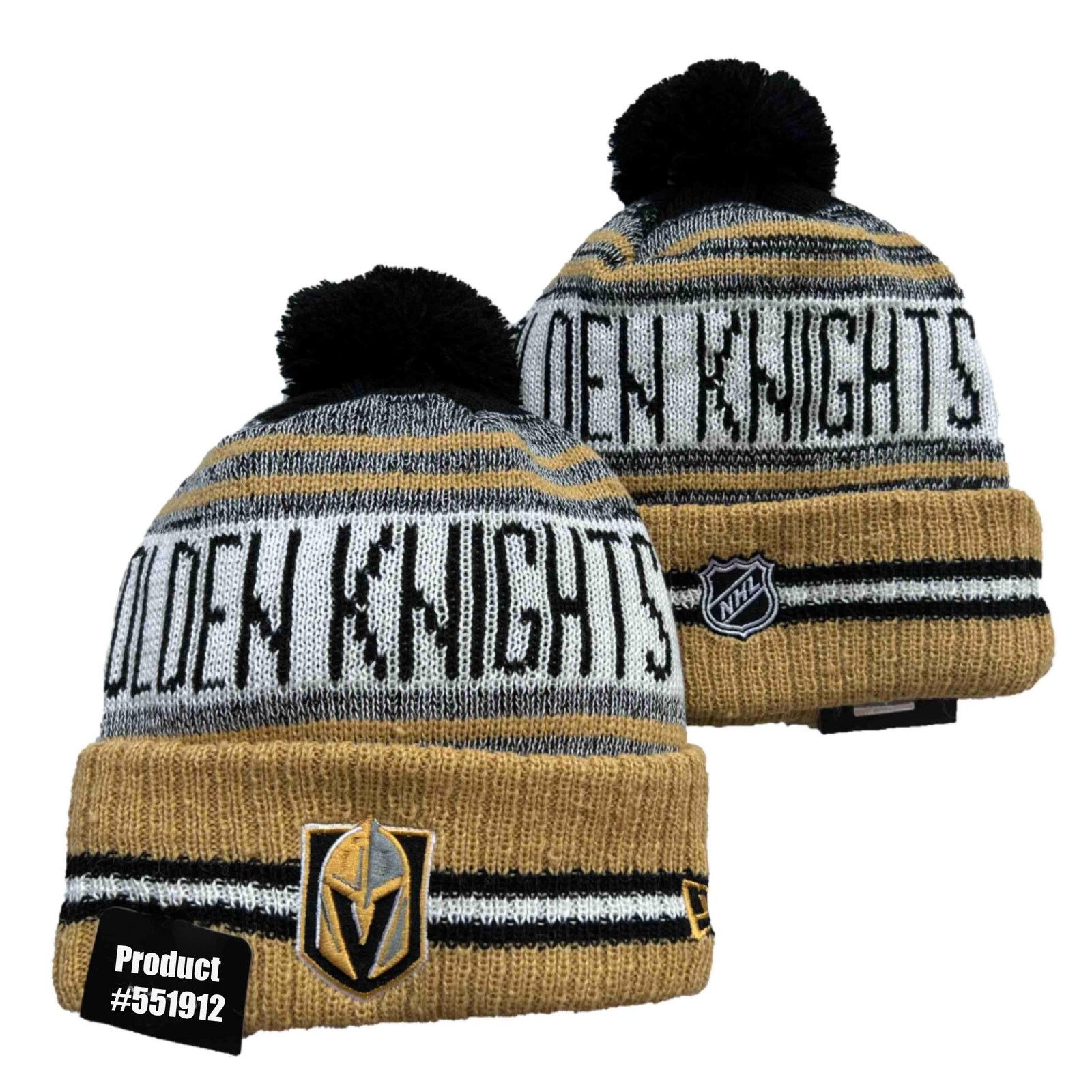 Other NWT Vegas Golden Knights Sports Knit Pom Beanie Fleece Lined Size ONE SIZE - 1 Thumbnail